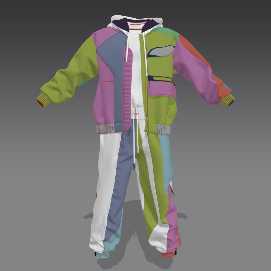 1990s Unisex Urban Winter - Marvelous Designer Outfit