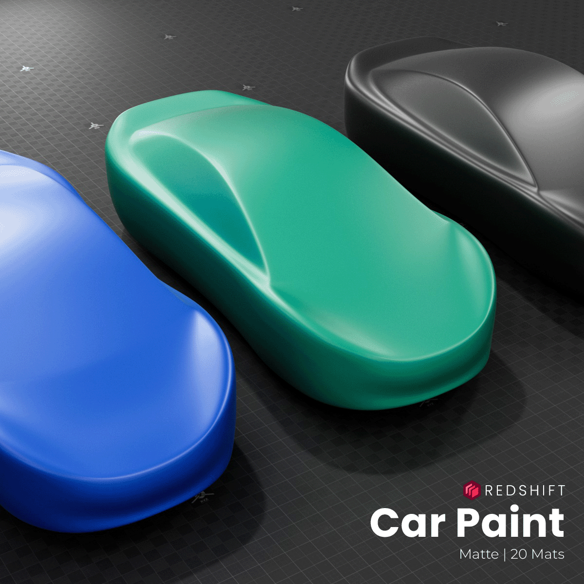 Cinema 4D Materials - Car Paint Matte - Redshift