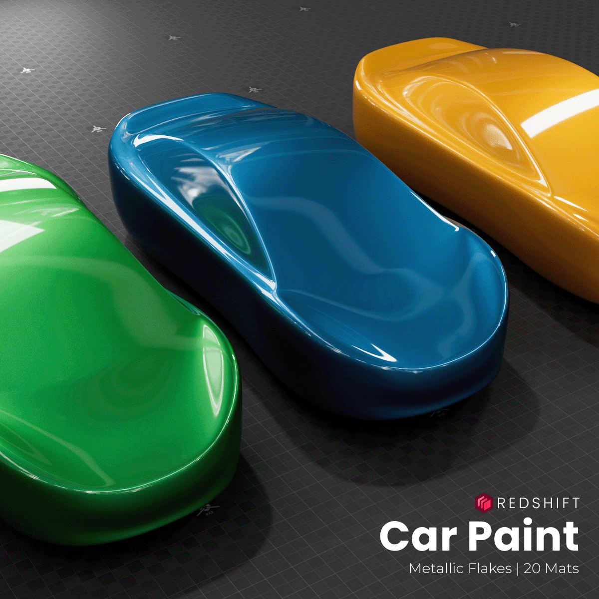 Cinema 4D Materials - Car Paint Metallic Flakes - Redshift