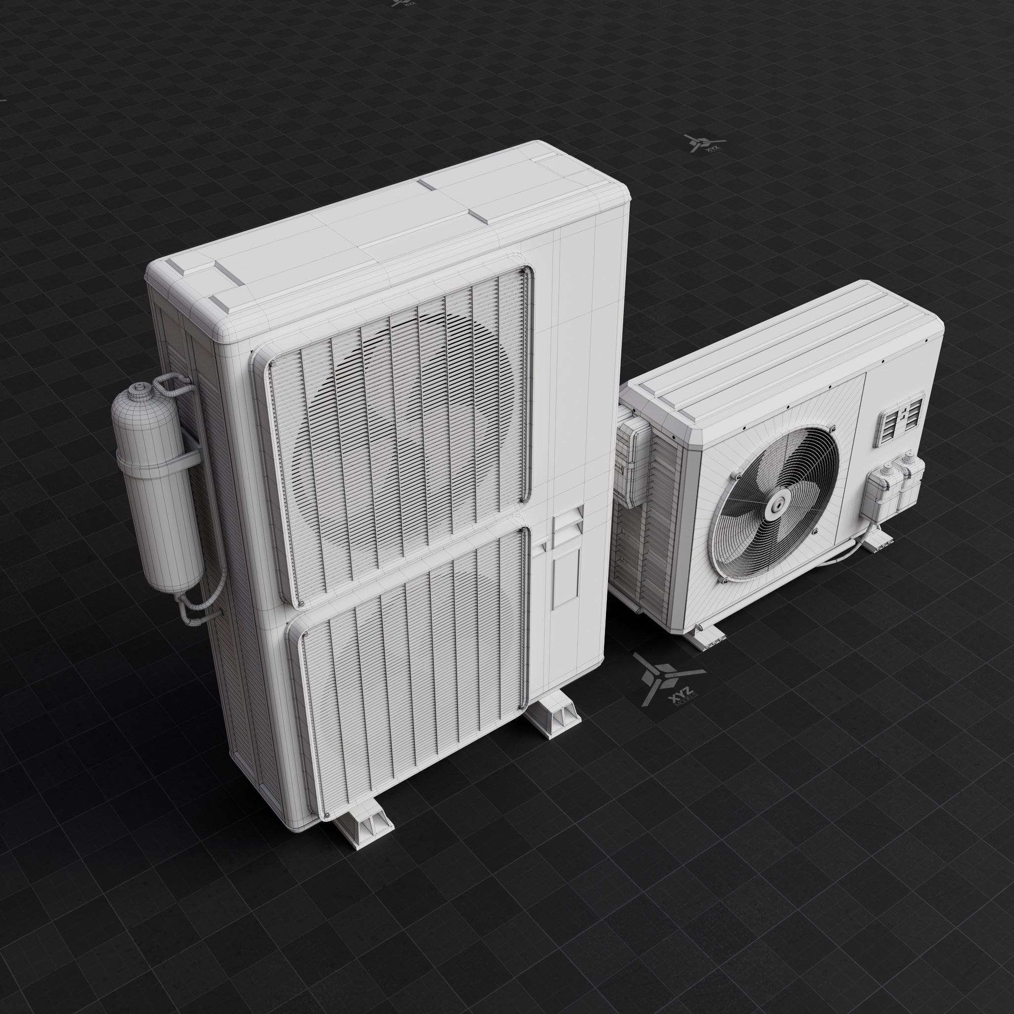 Base Mesh - Cyberpunk - AC Unit Set