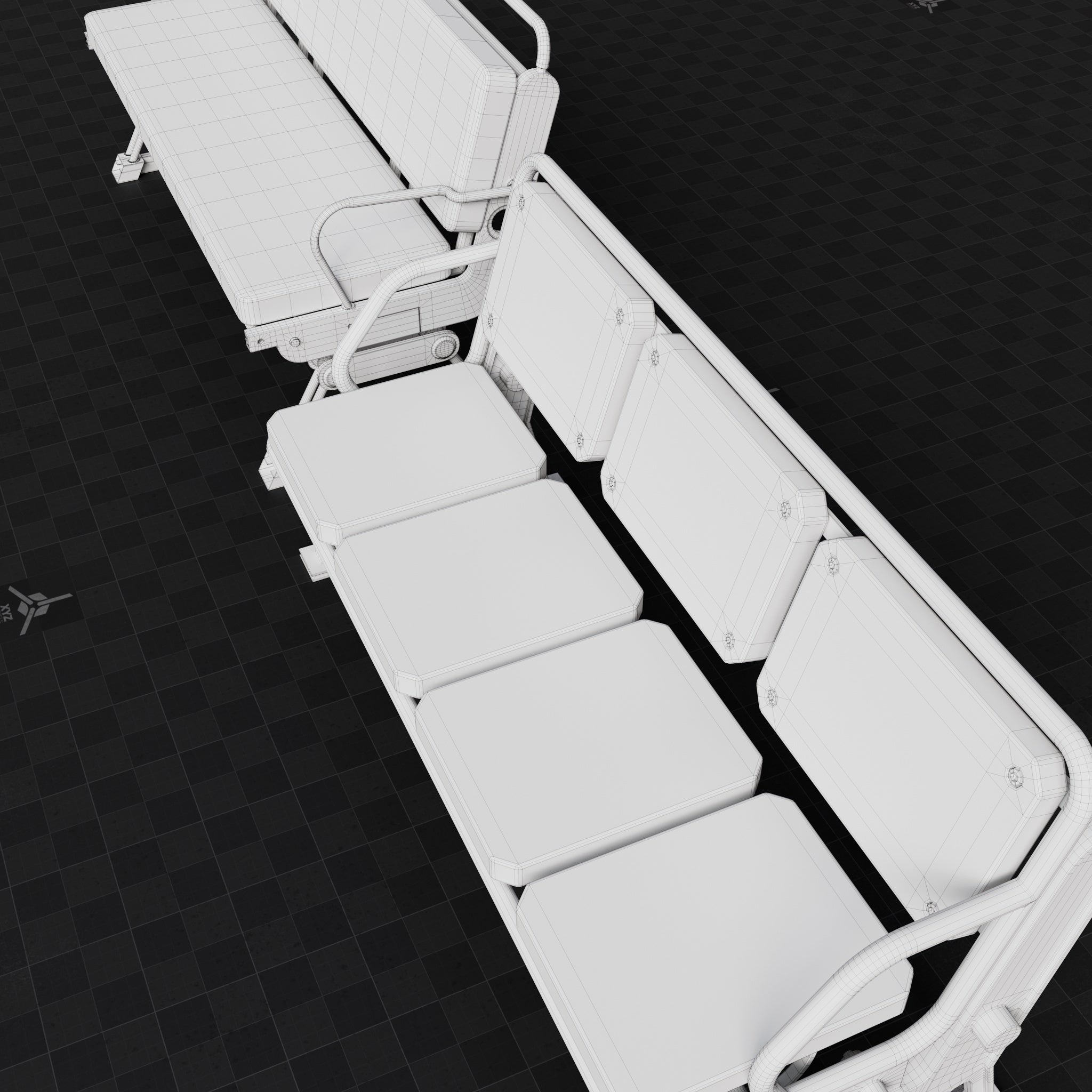 Base Mesh - Cyberpunk - Bench Set