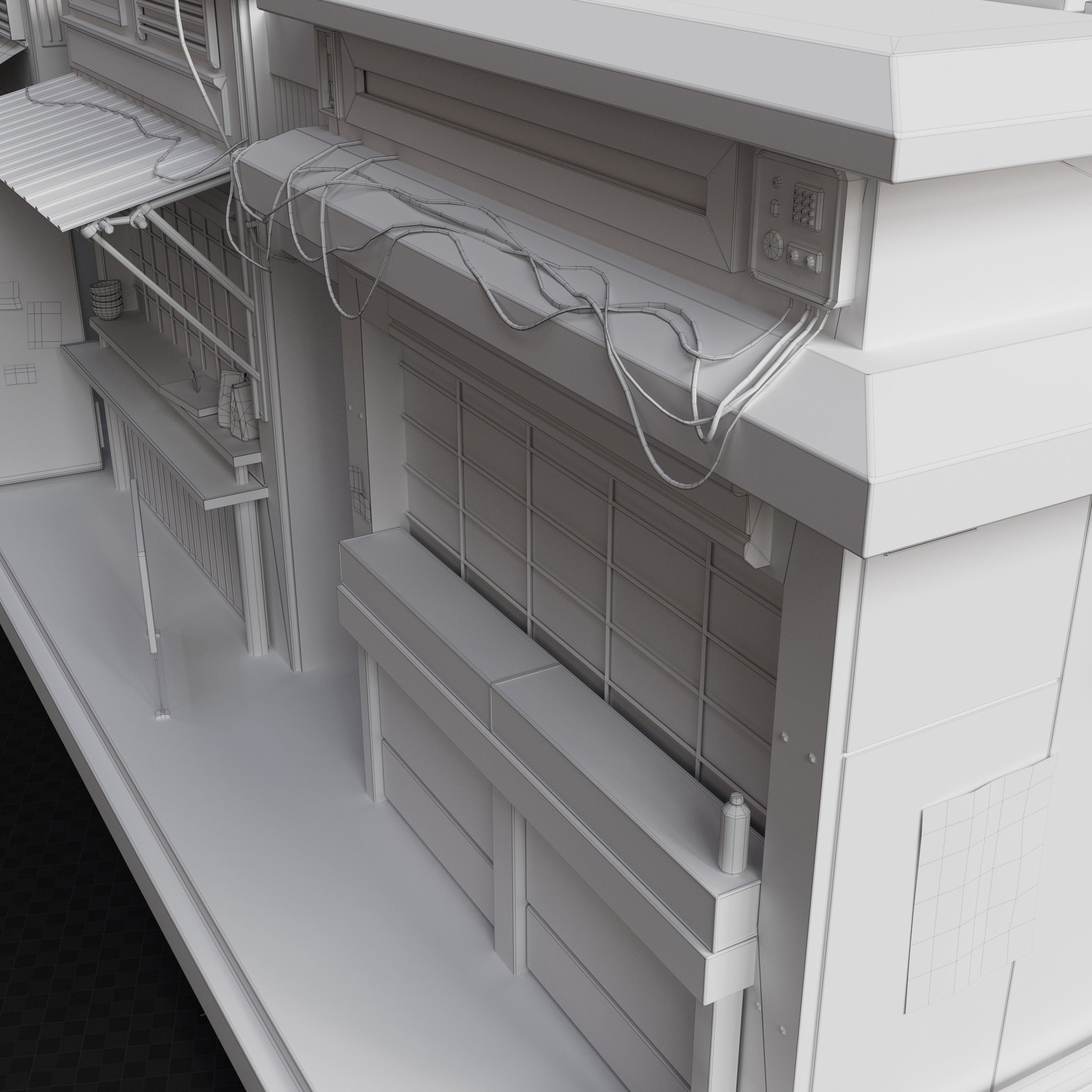Base Mesh - Cyberpunk - Building Set