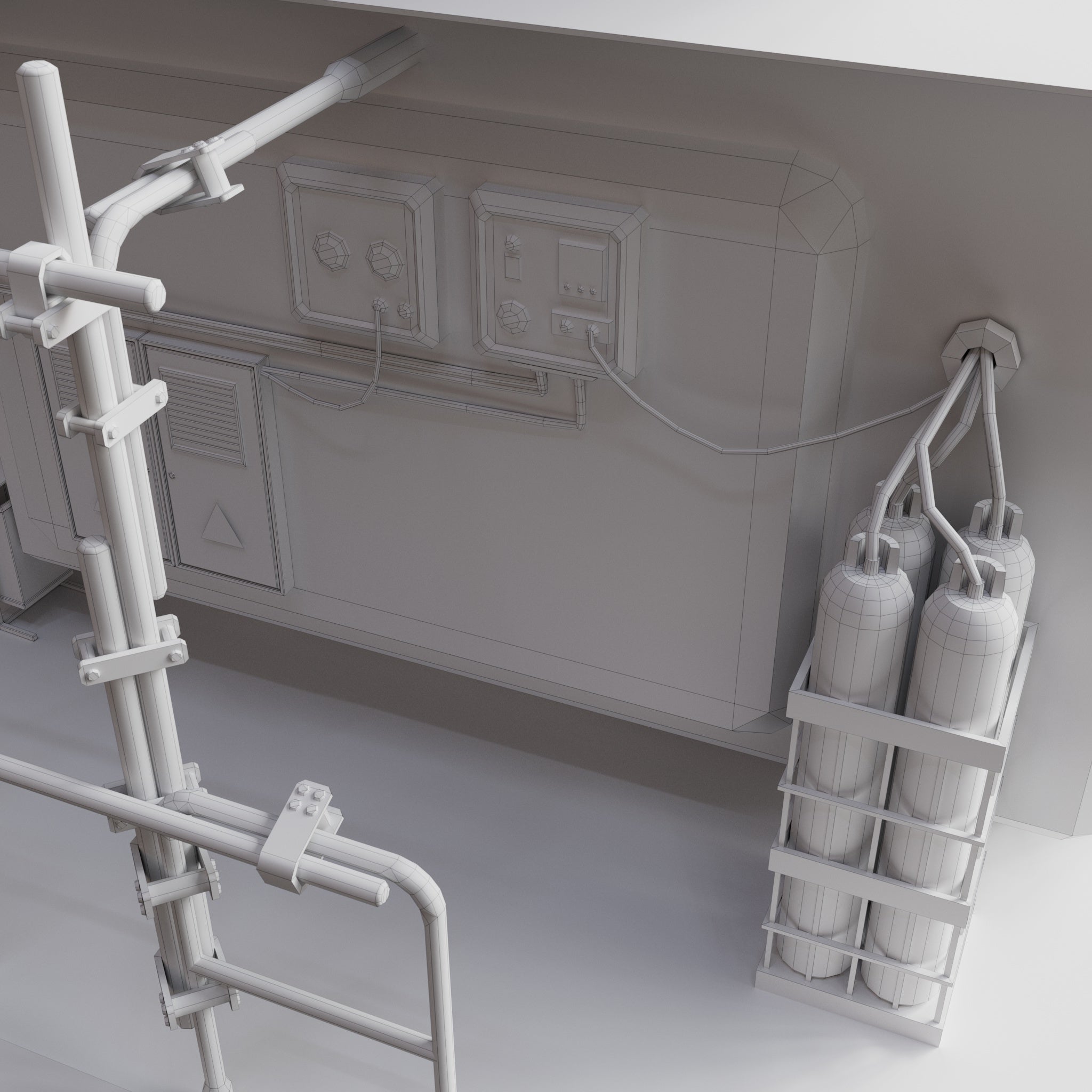 Base Mesh - Cyberpunk - Food Shop 02