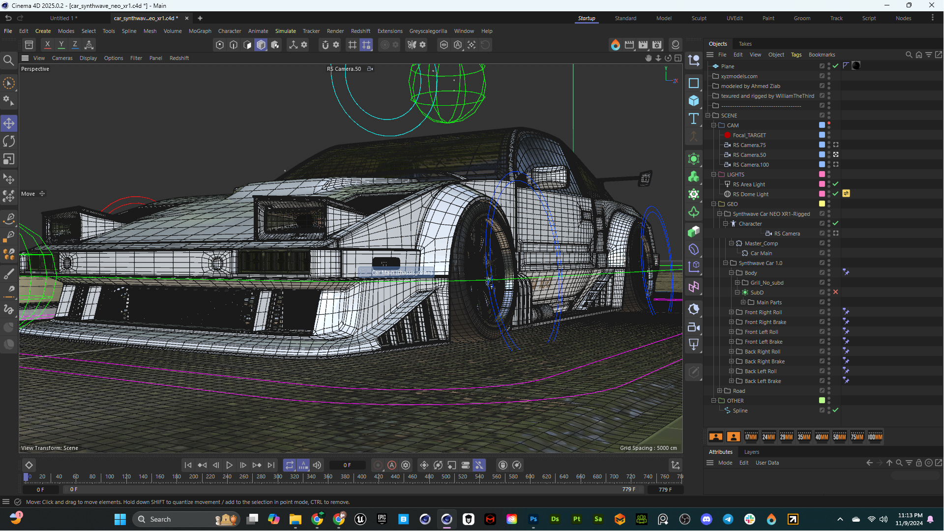 Rigged Vehicle - NEO XR1 Synthwave - Car