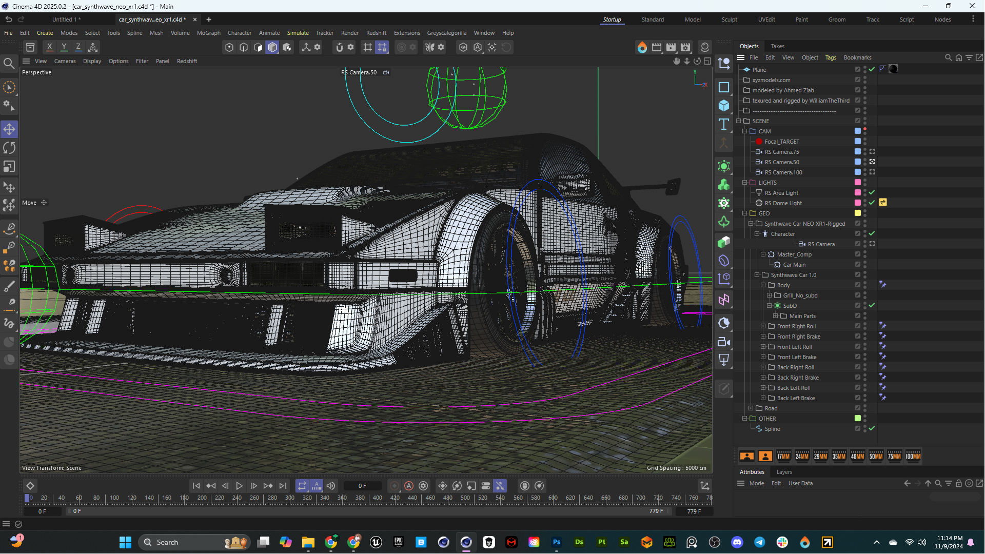 Rigged Vehicle - NEO XR1 Synthwave - Car