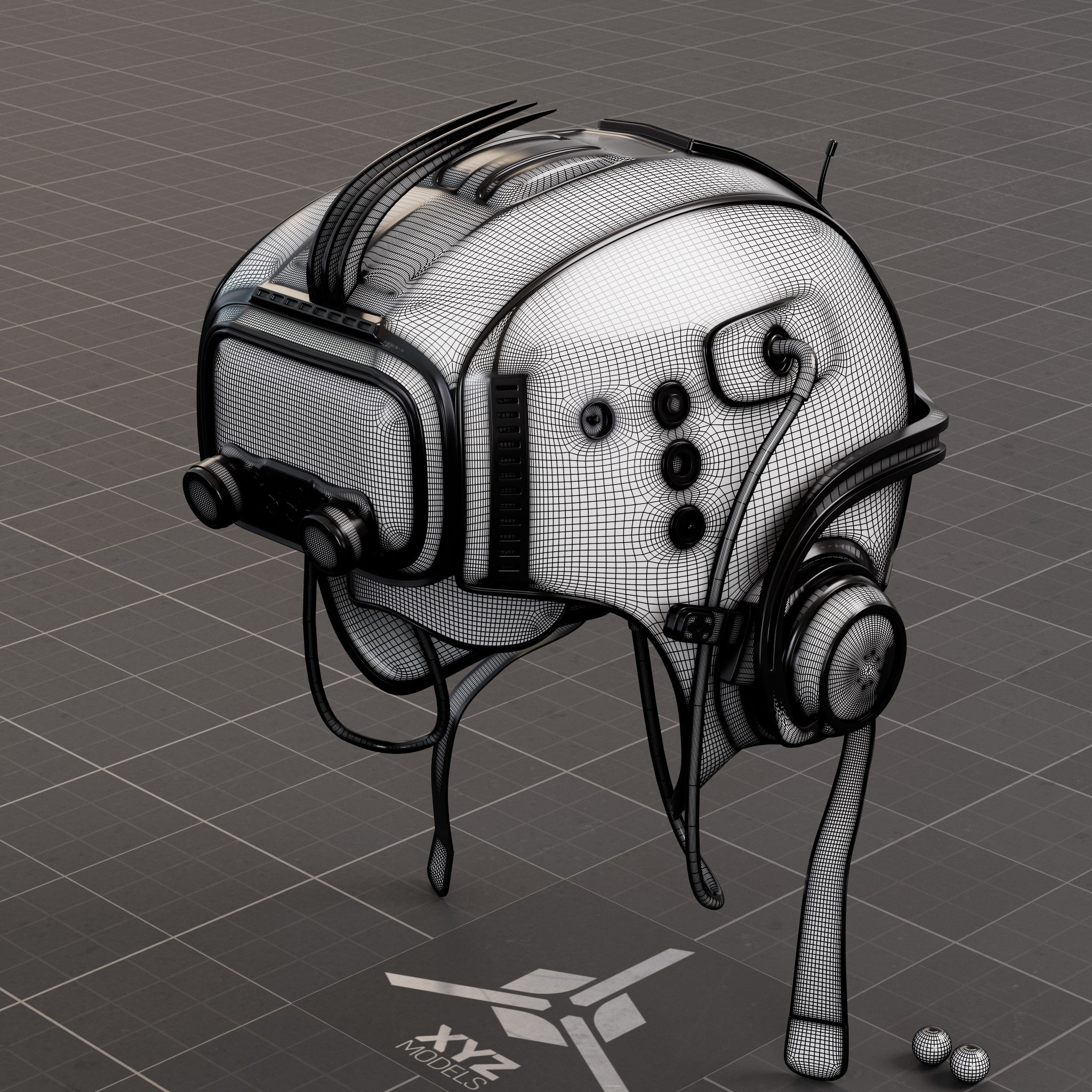 RetroChrono Navigator - 1970s Time Traveler Helmet