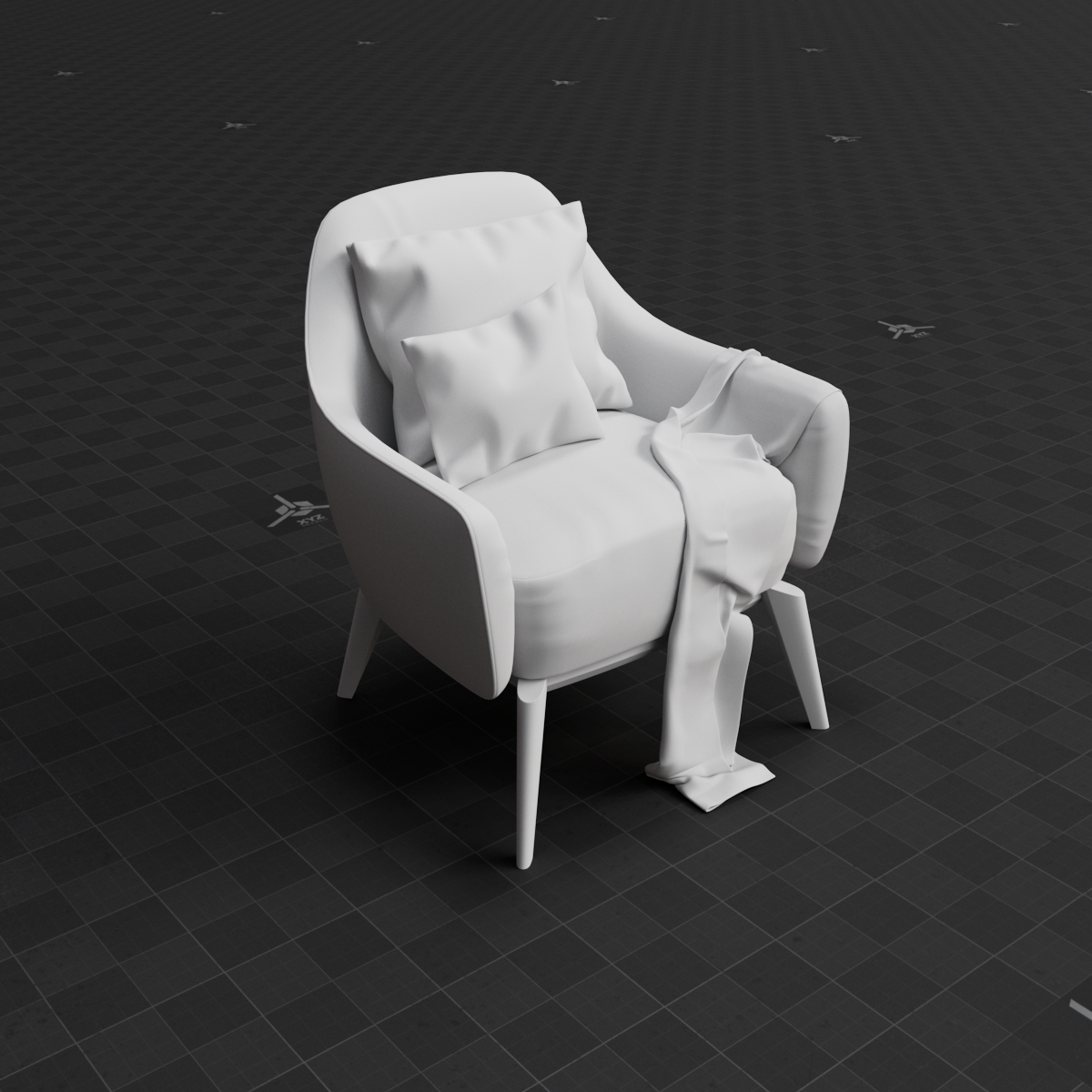 Base Mesh - Archviz - Chair 03