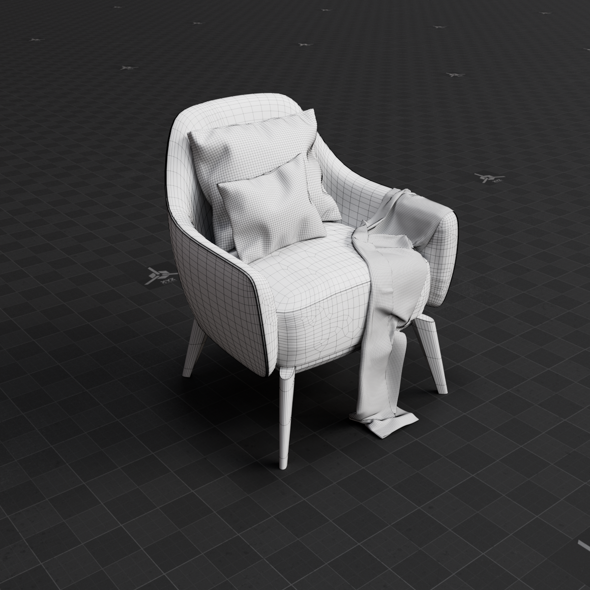 Base Mesh - Archviz - Chair 03