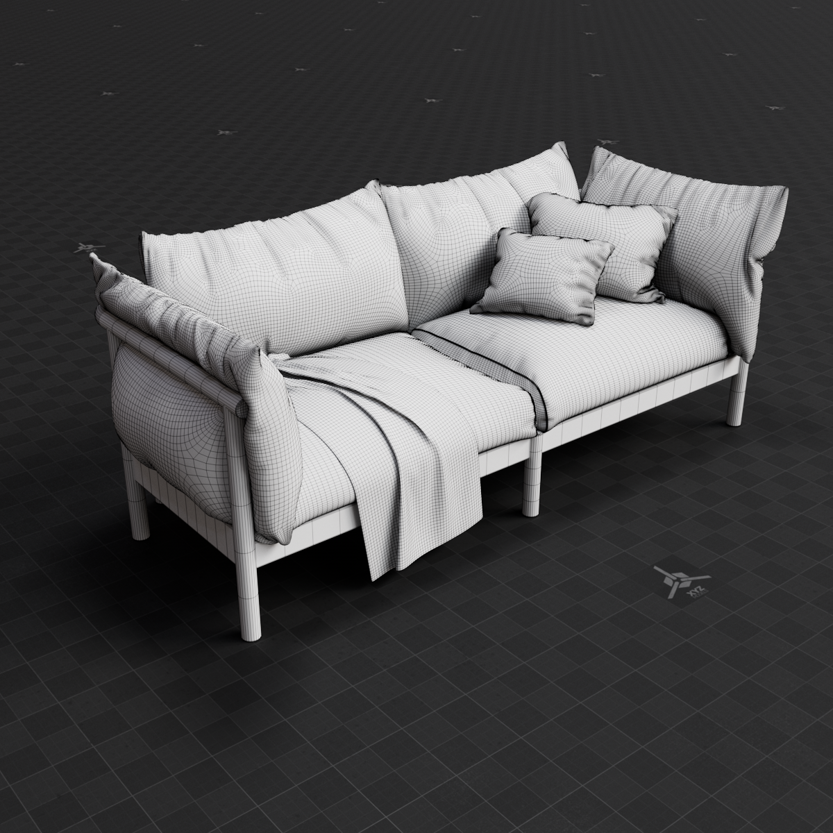 Base Mesh - Archviz - Sofa 02