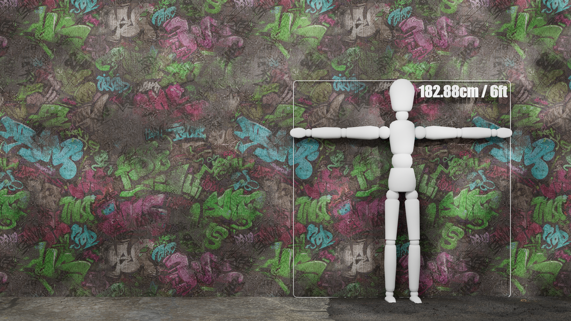 Substance Material - Graffiti Tagged Wall 01A