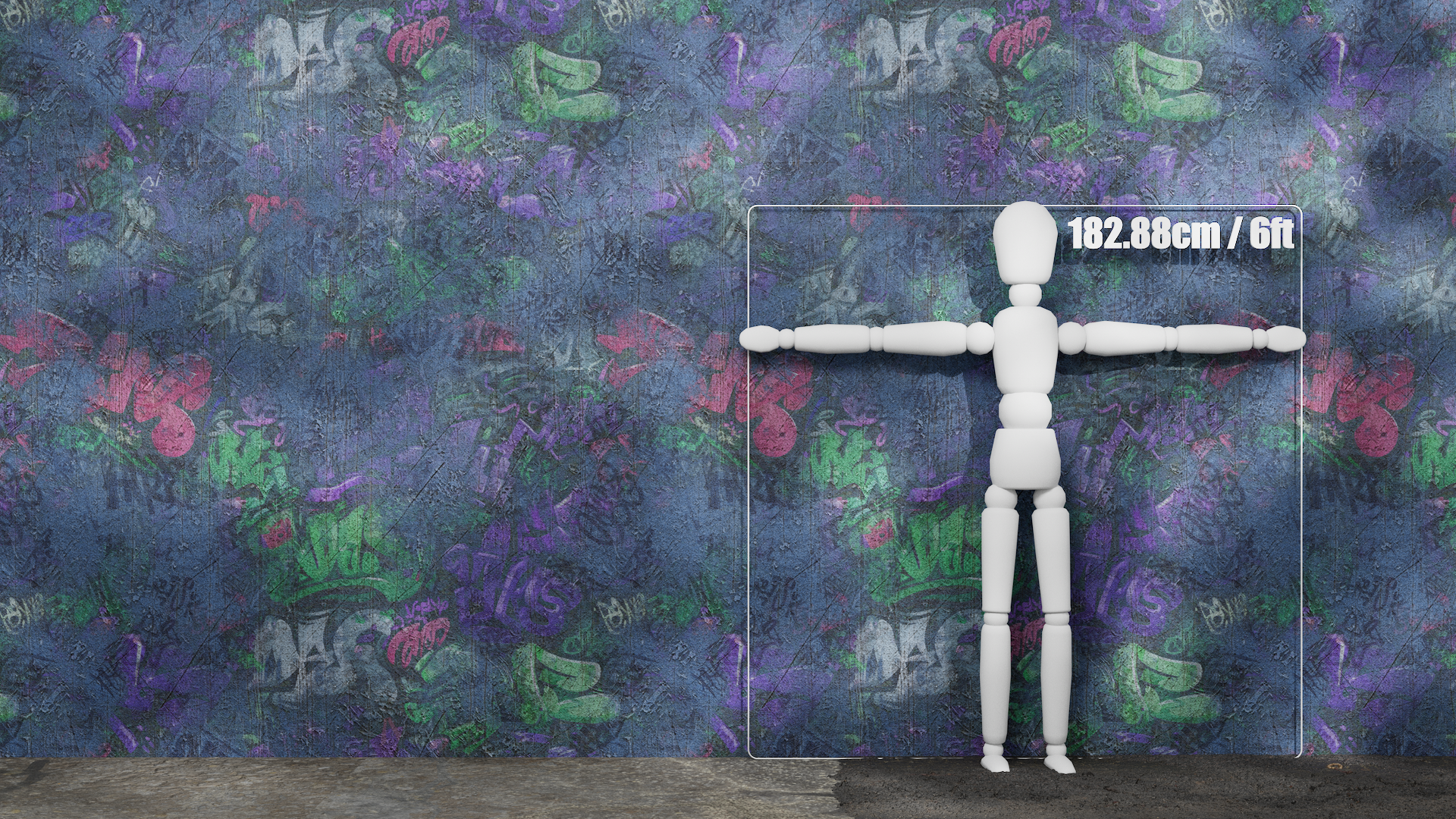Substance Material - Graffiti Tagged Wall 01A