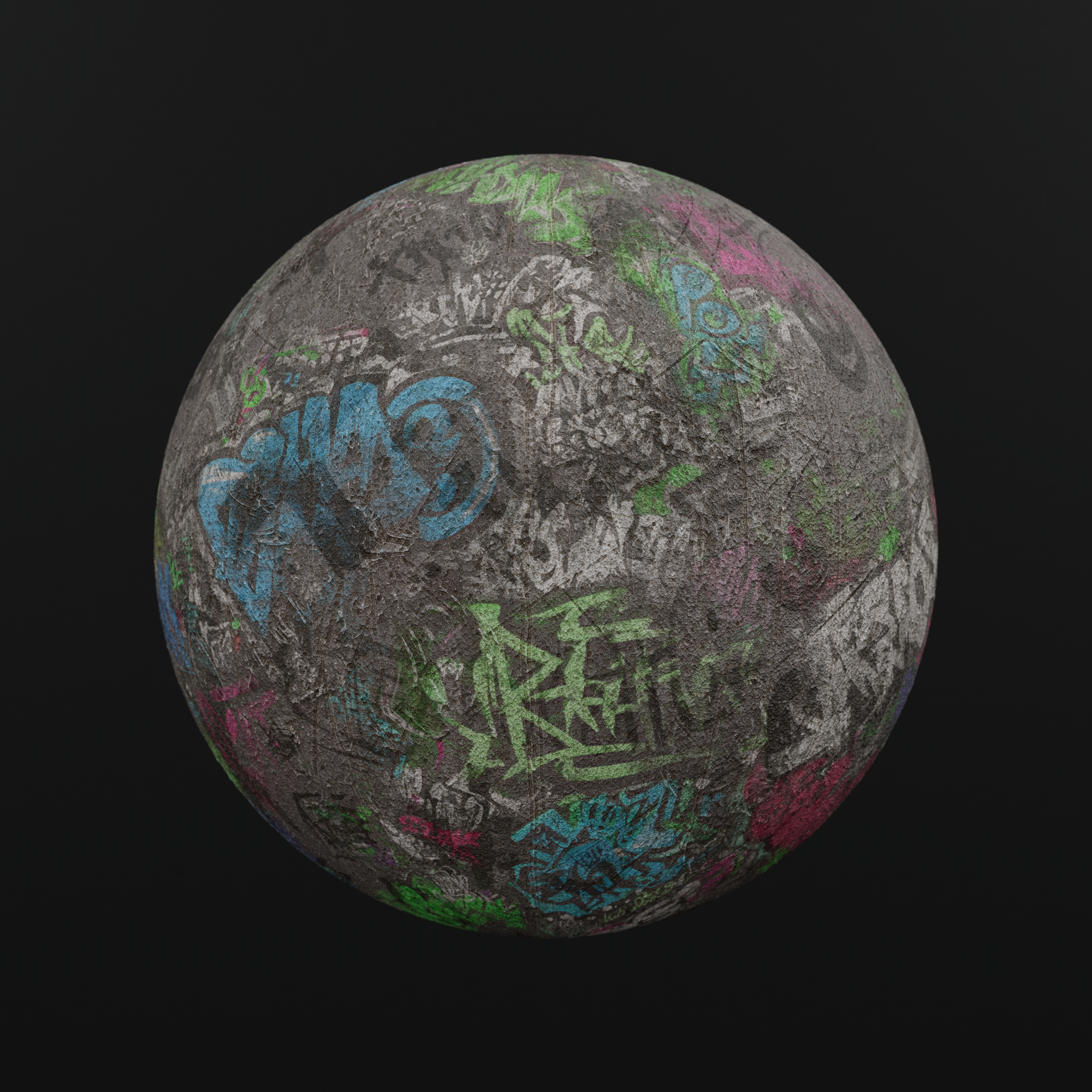 Substance Material - Graffiti Tagged Wall 01B