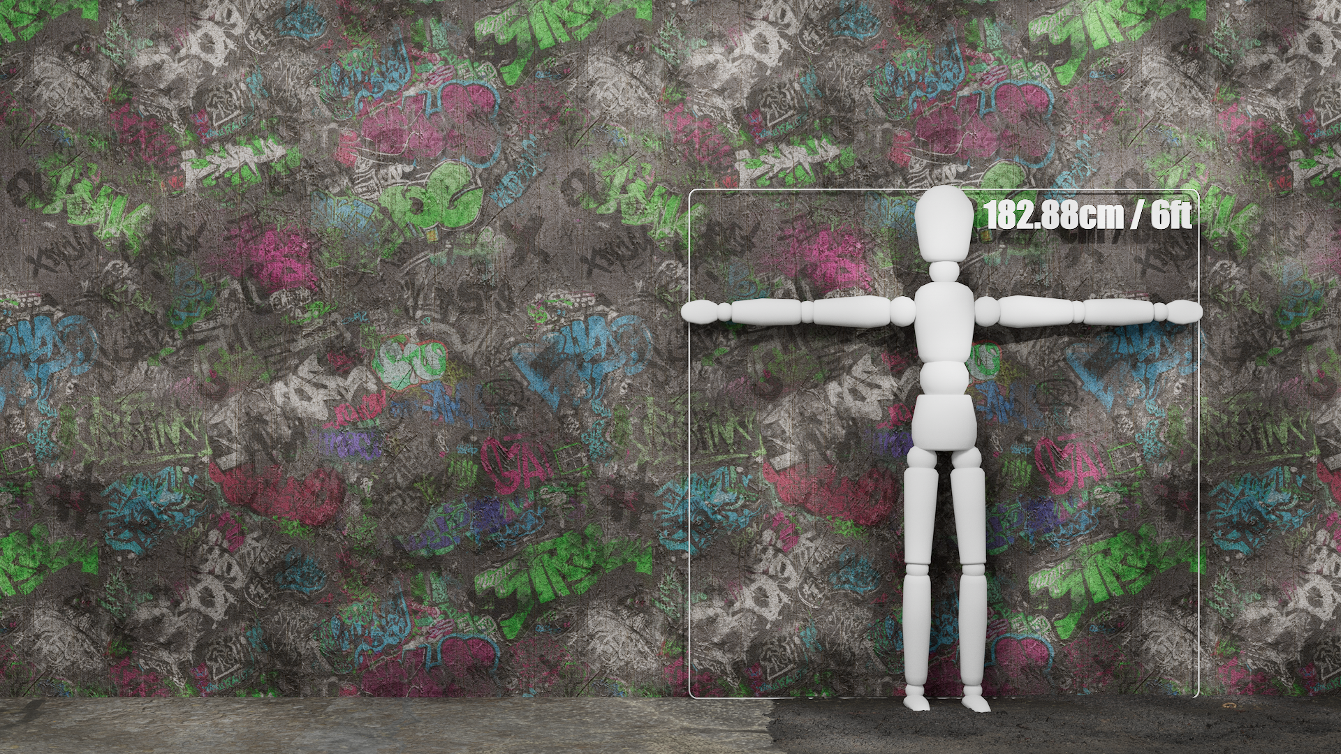 Substance Material - Graffiti Tagged Wall 01B