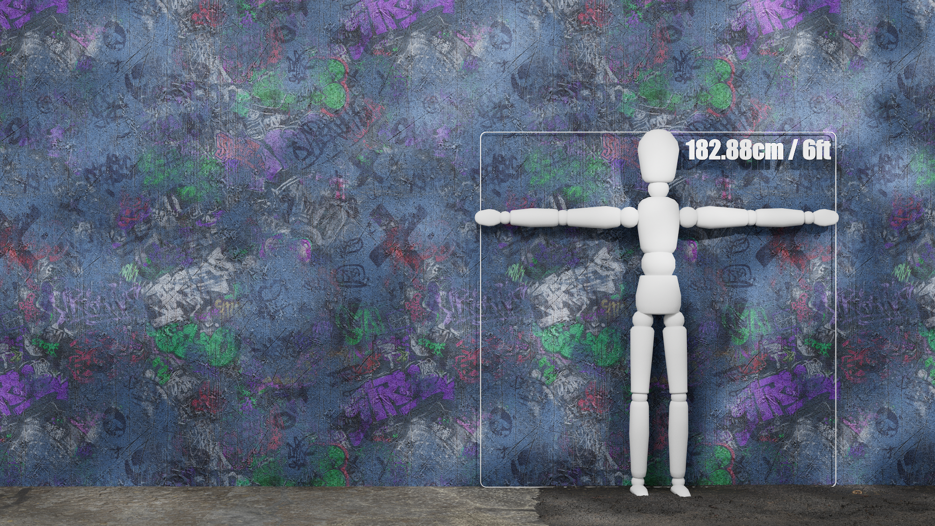 Substance Material - Graffiti Tagged Wall 01B
