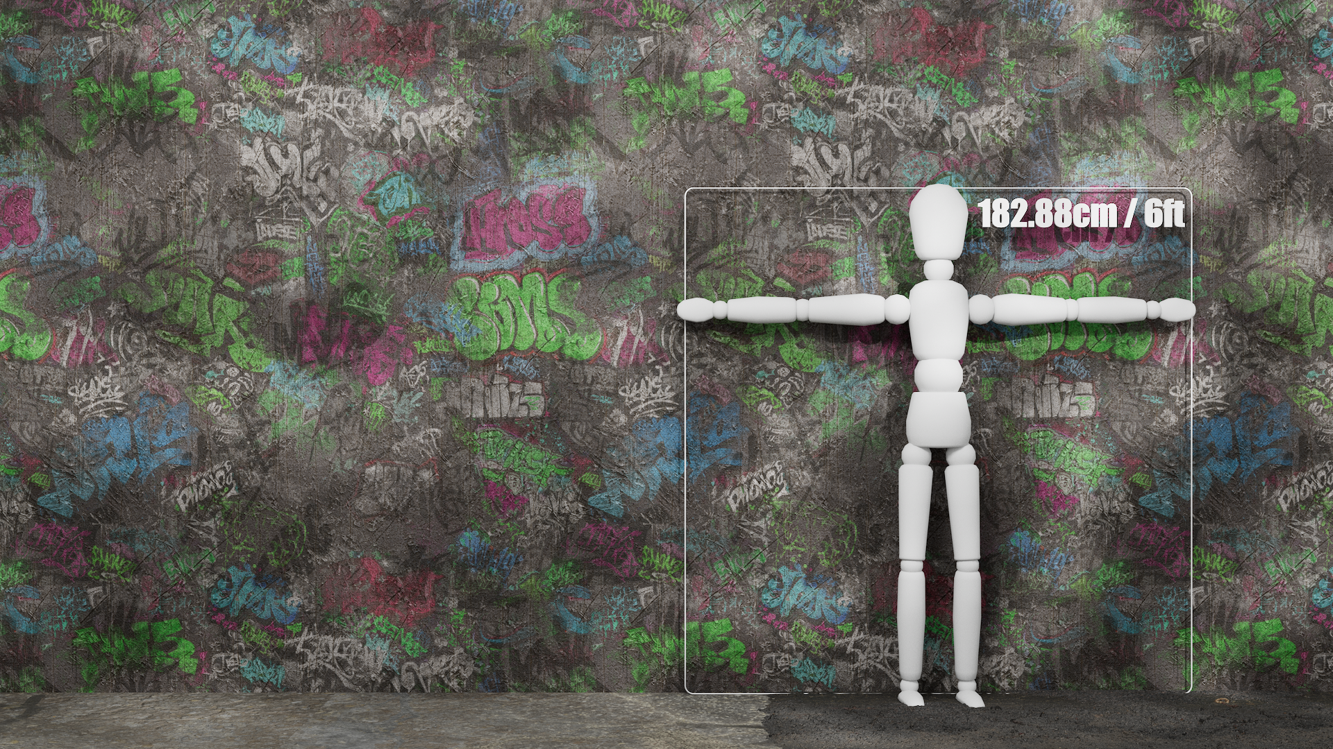Substance Material - Graffiti Tagged Wall 01C