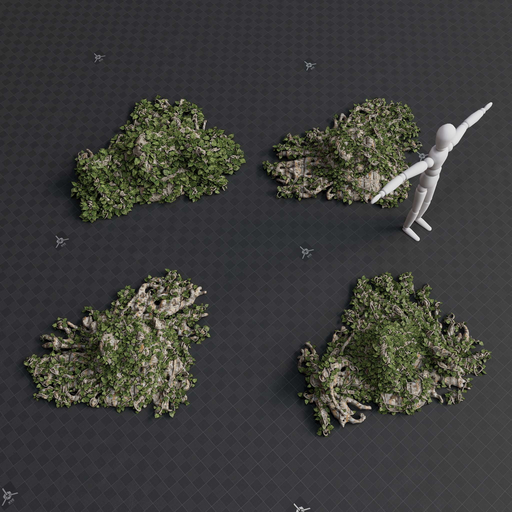 Surreal Plant - Roots Ivy Set 01