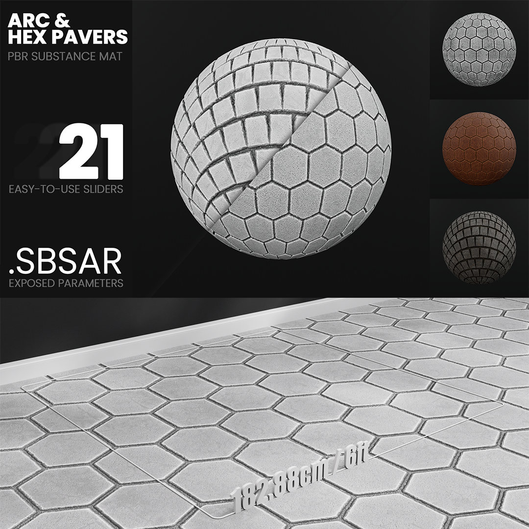 Substance Material - Arc and Hex Pavers