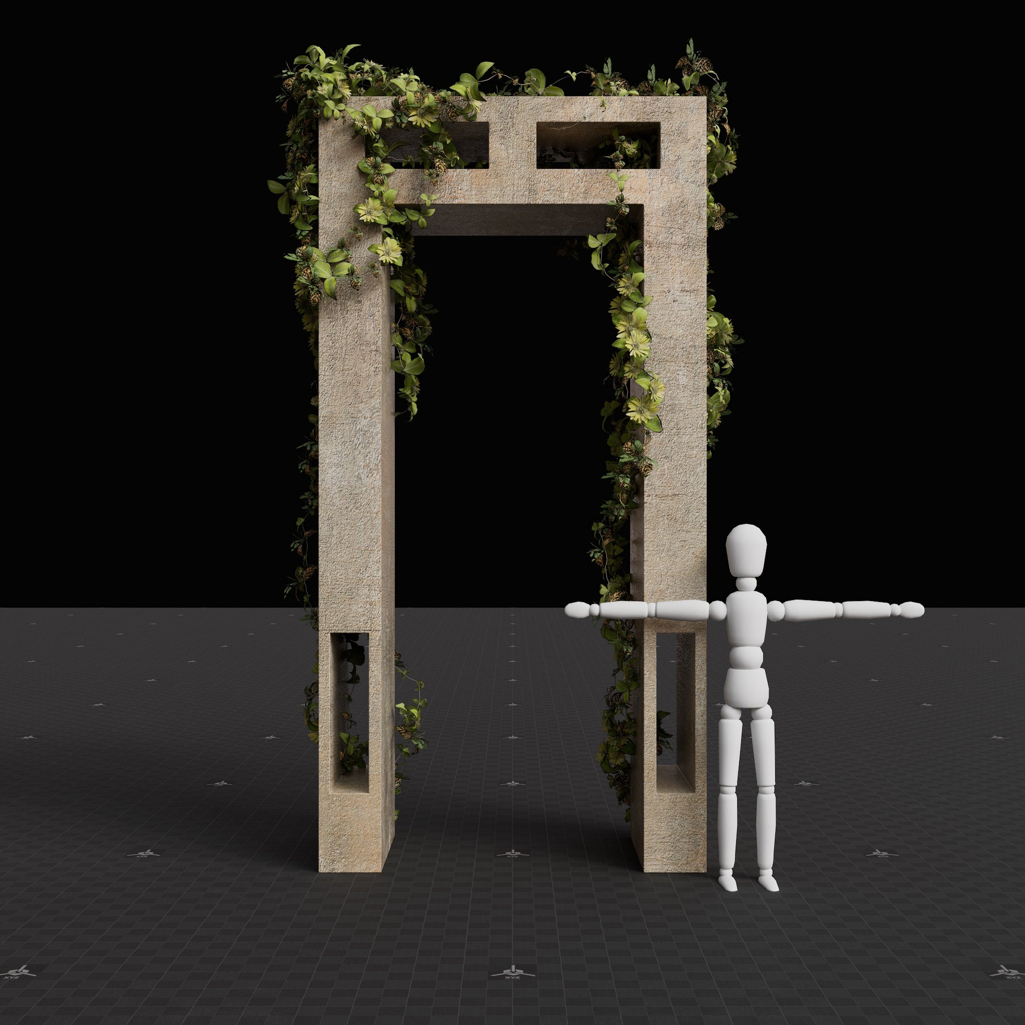Brutalist Ivy Doorway 02