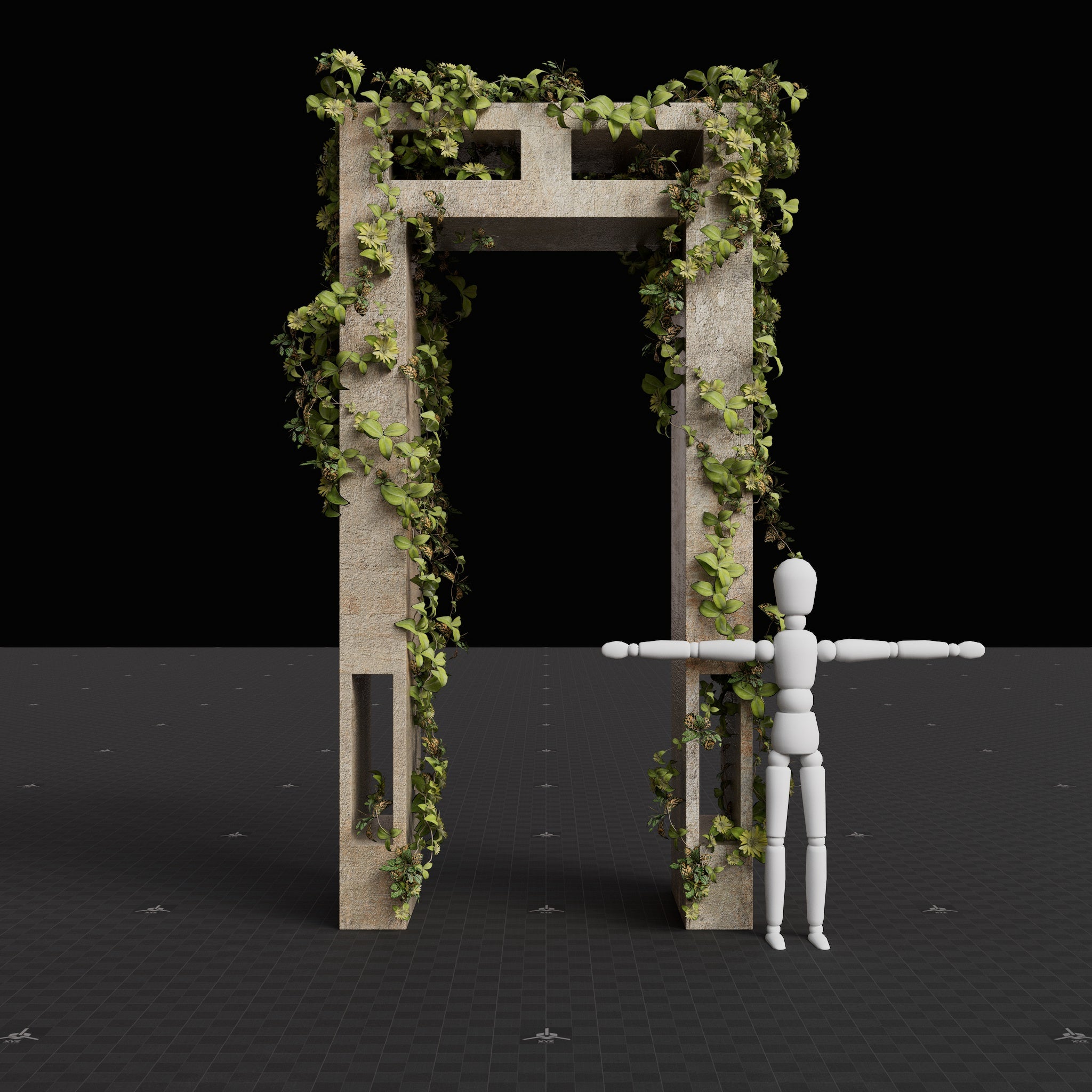 Brutalist Ivy Doorway 02