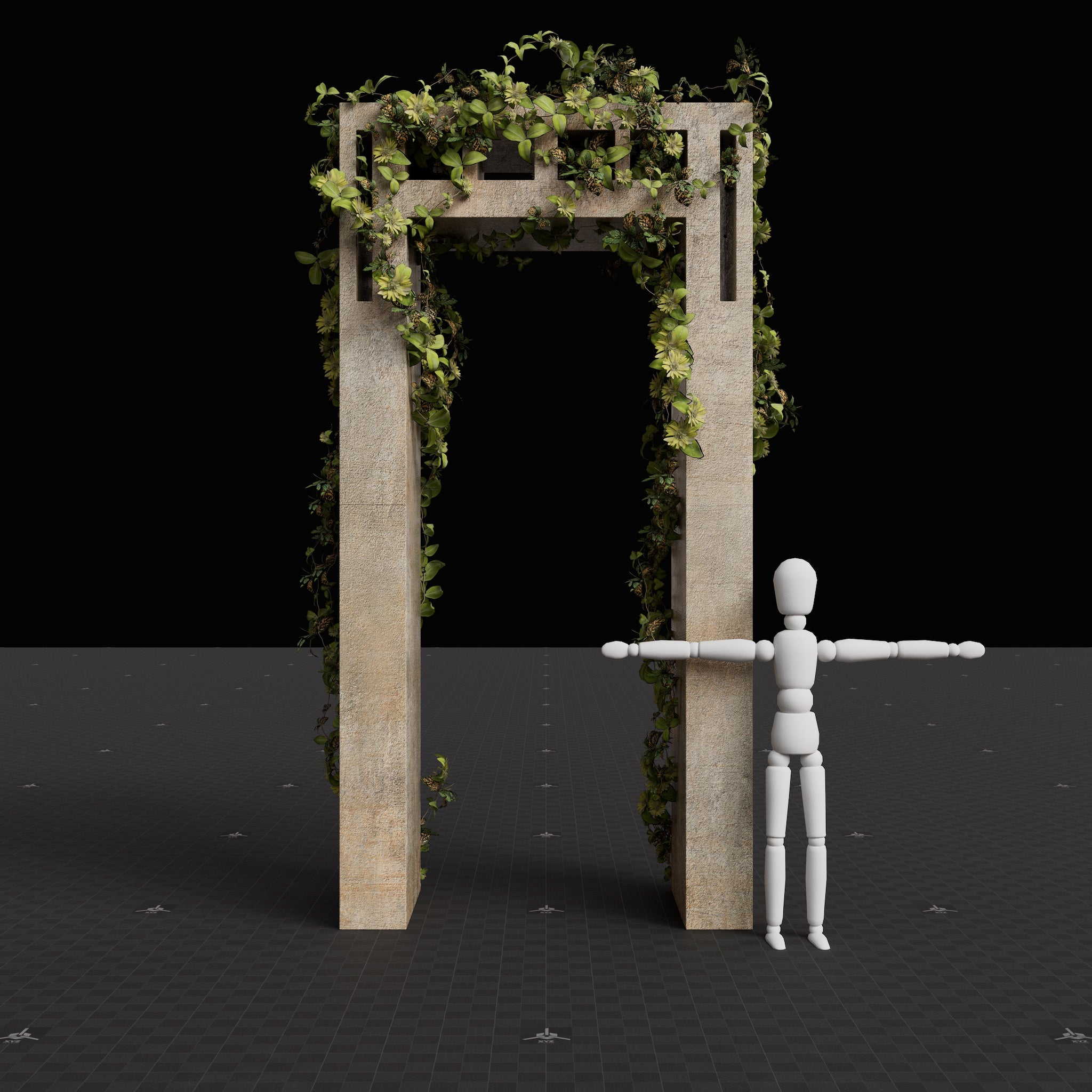 Brutalist Ivy Doorway 03