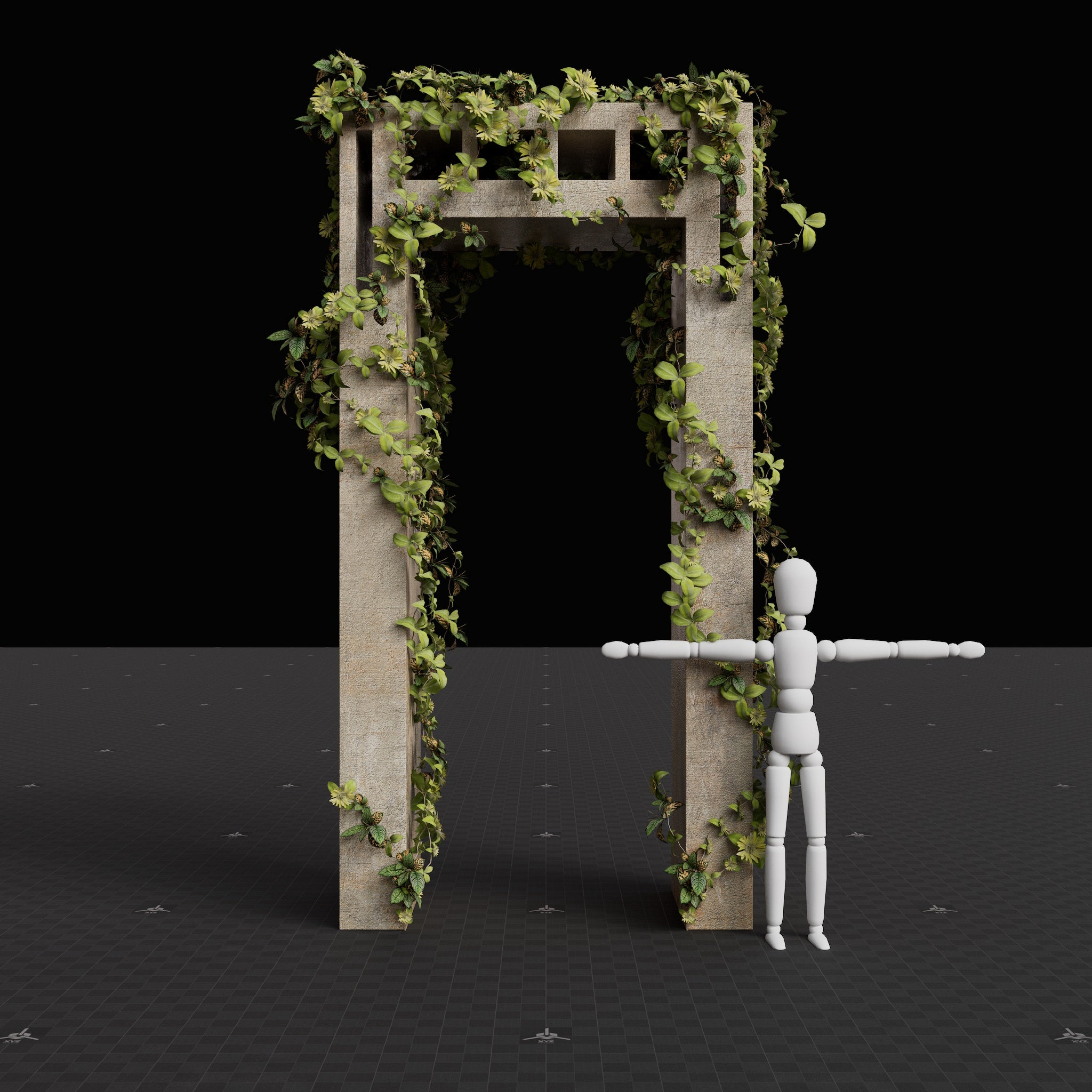 Brutalist Ivy Doorway 03
