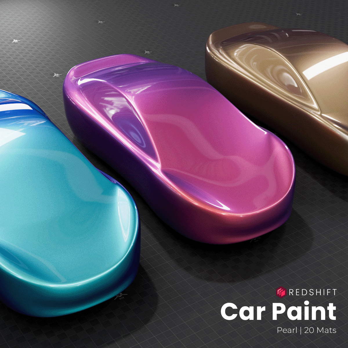 Cinema 4D Materials - Car Paint Pearl - Redshift