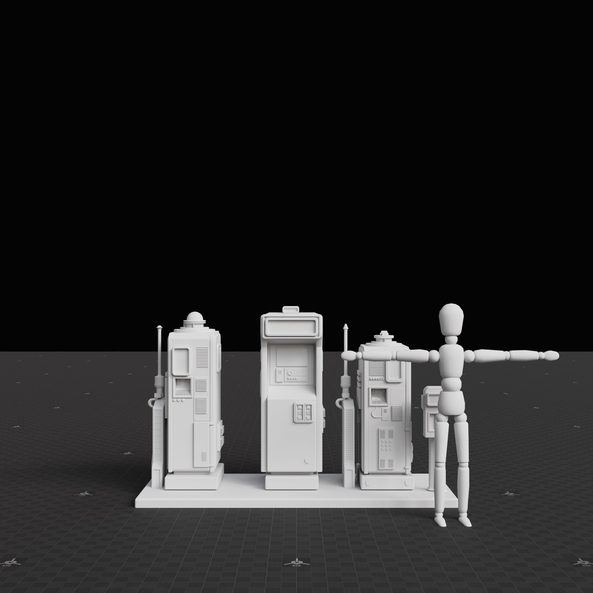 Base Mesh - Cyberpunk - Machine Asset Set 03