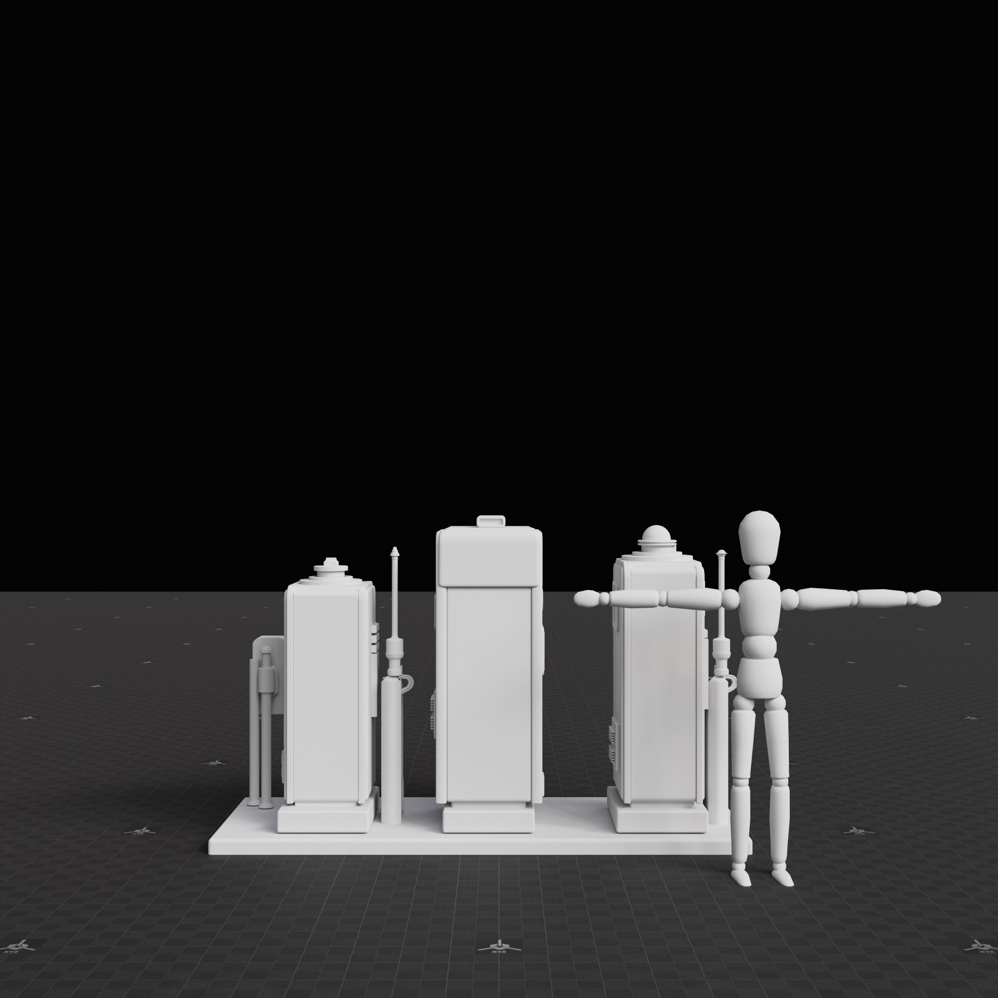 Base Mesh - Cyberpunk - Machine Asset Set 03