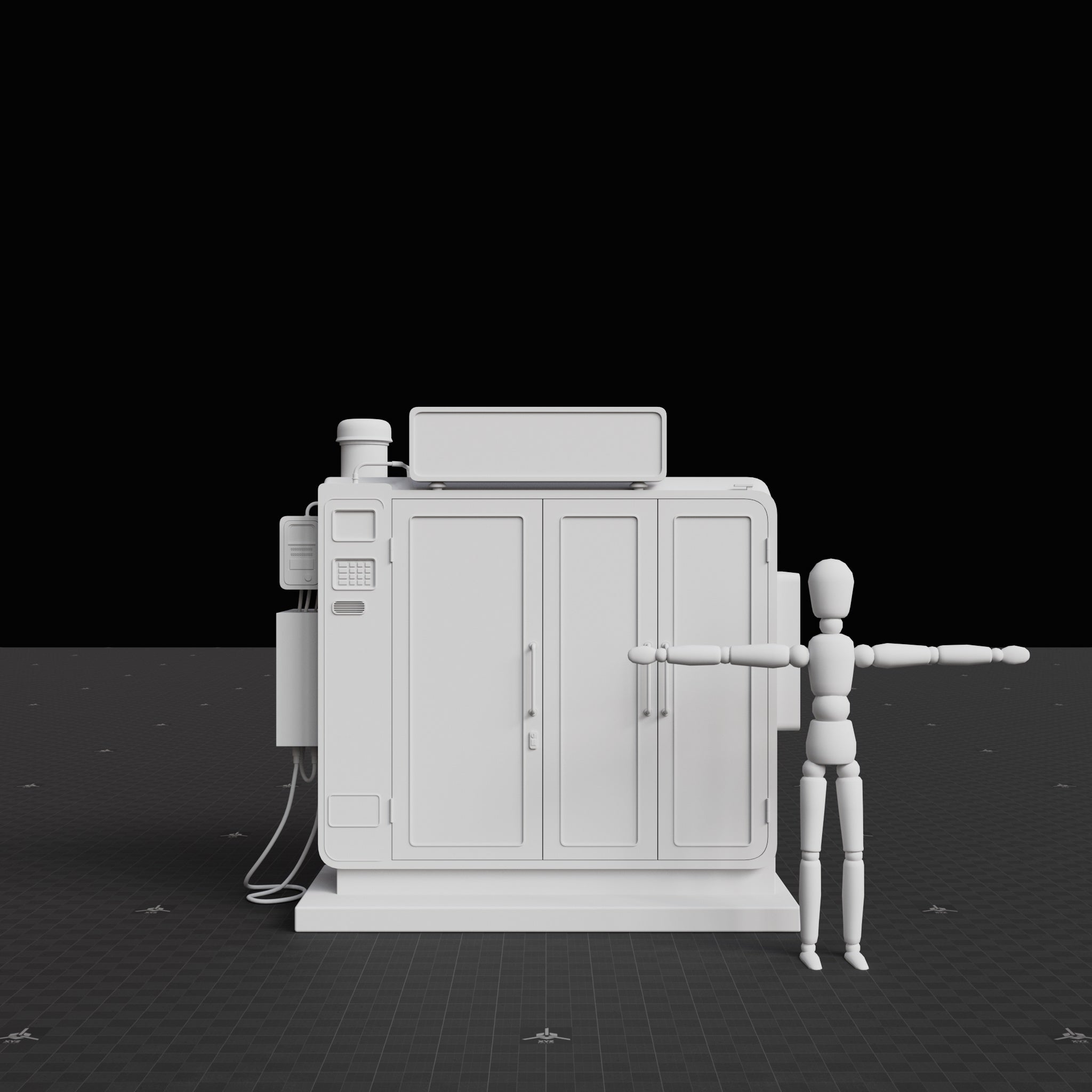 Base Mesh - Cyberpunk - Public Tech Terminal 01