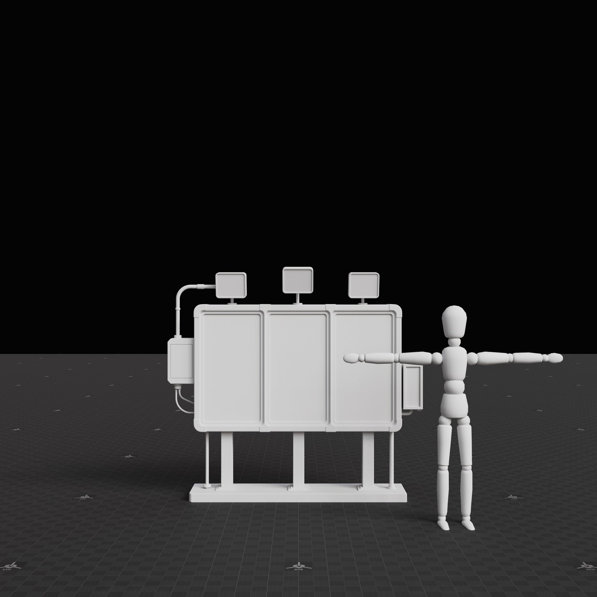 Base Mesh - Cyberpunk - Public Tech Terminal 02