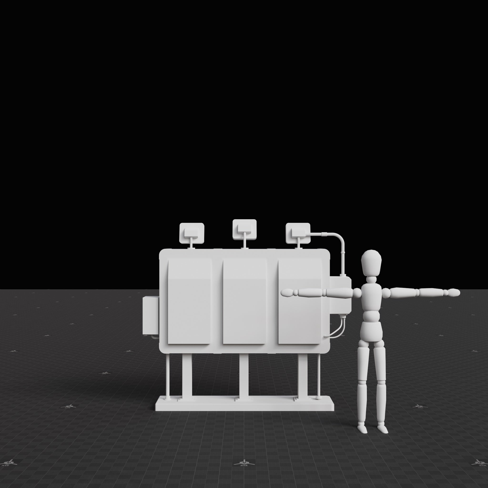 Base Mesh - Cyberpunk - Public Tech Terminal 02