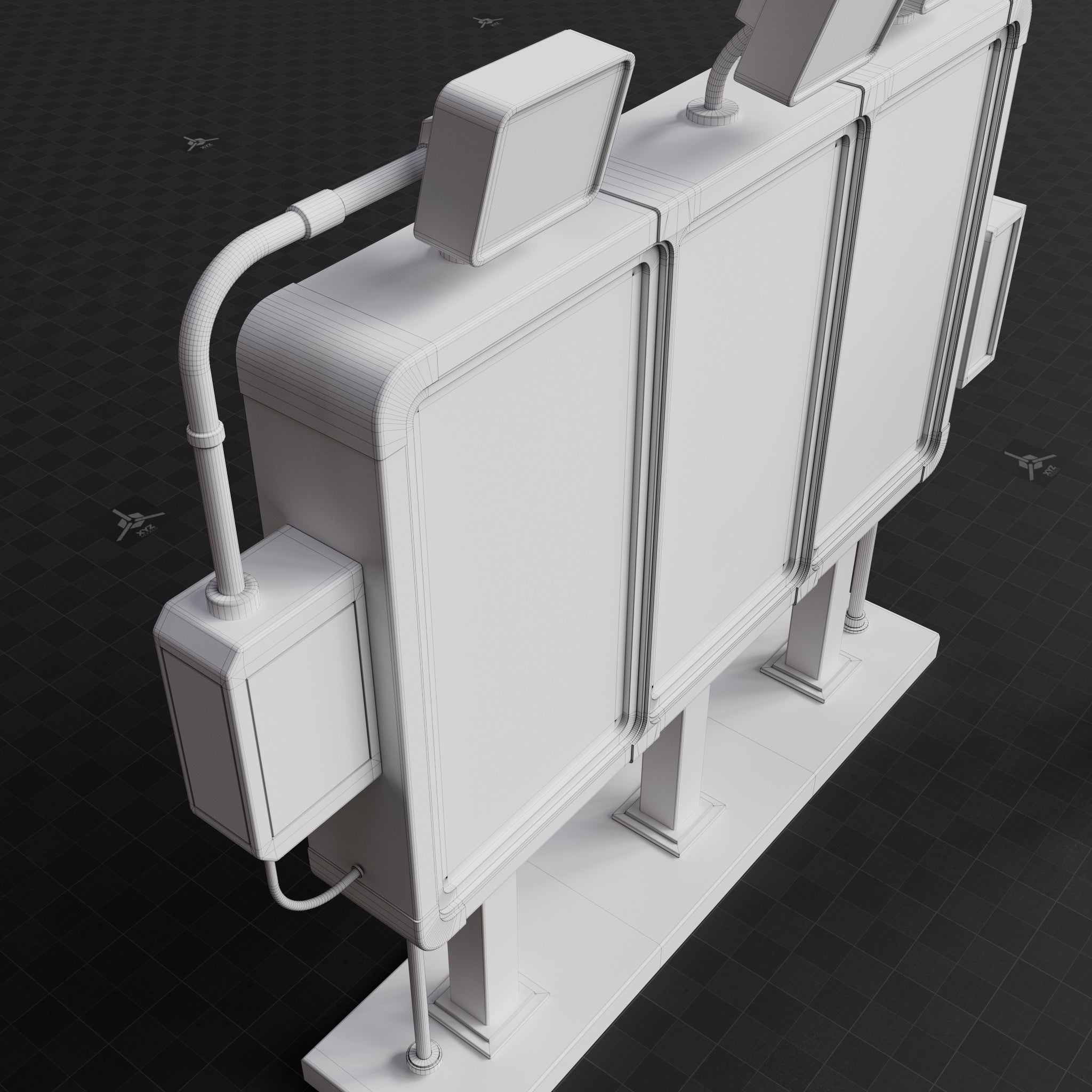 Base Mesh - Cyberpunk - Public Tech Terminal 02