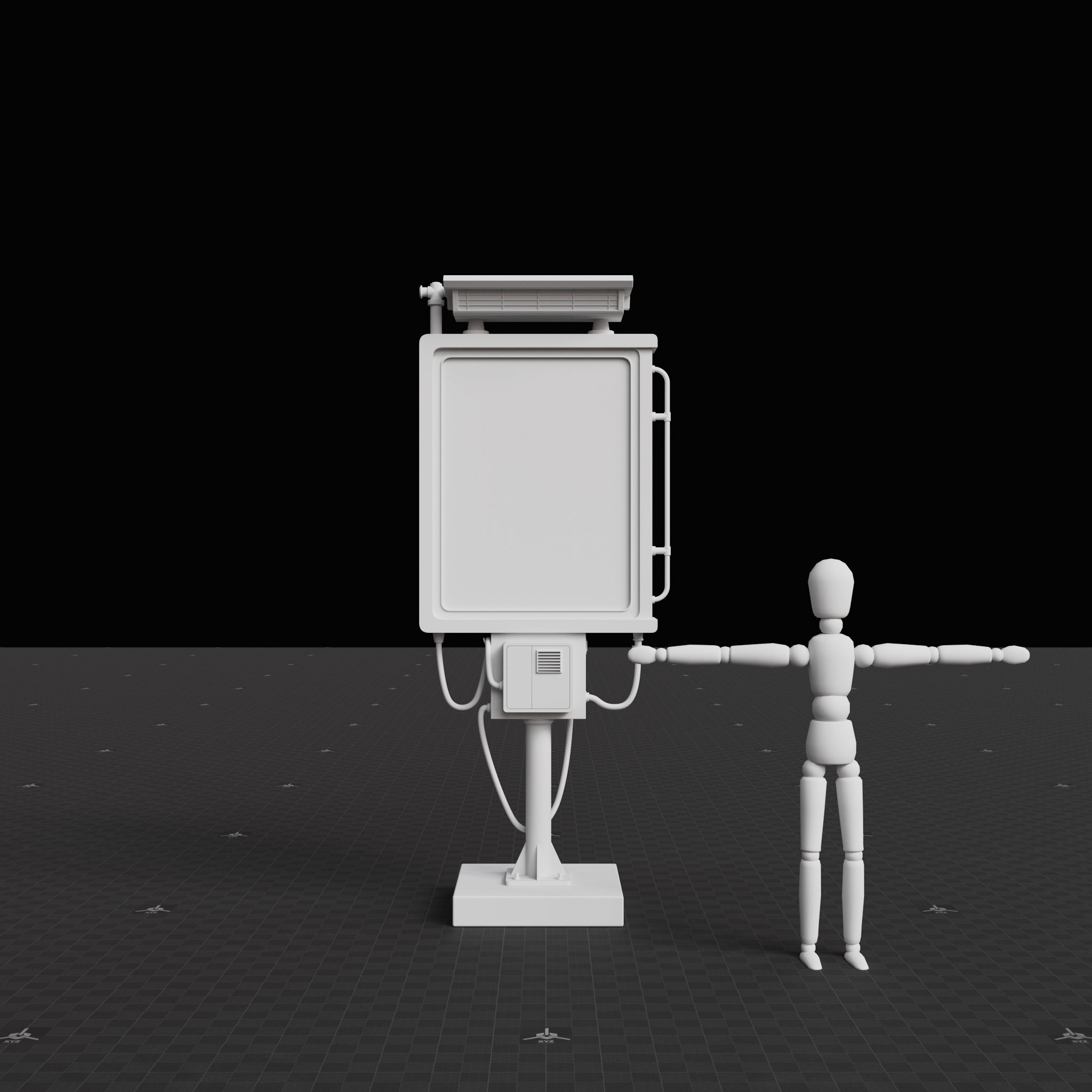 Base Mesh - Cyberpunk - Public Tech Terminal 03