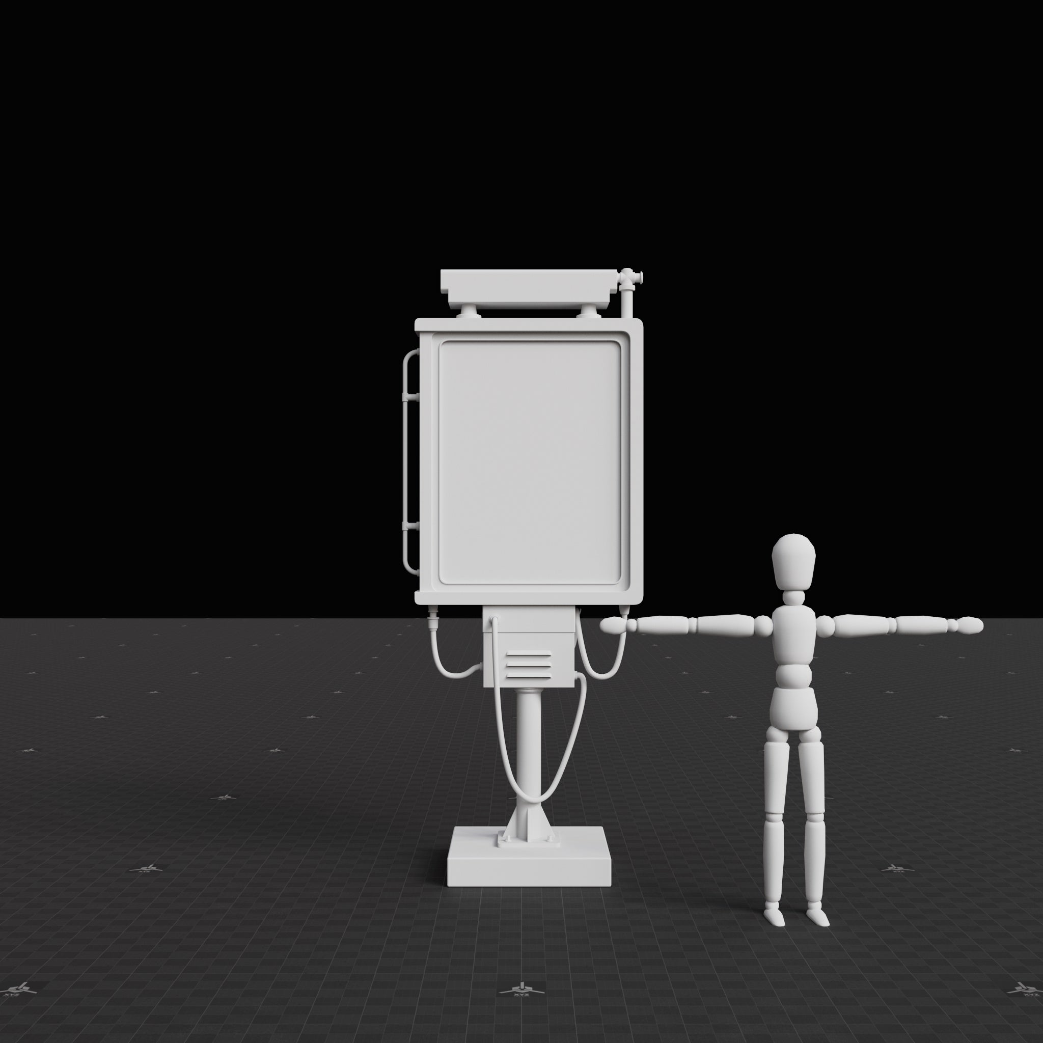 Base Mesh - Cyberpunk - Public Tech Terminal 03