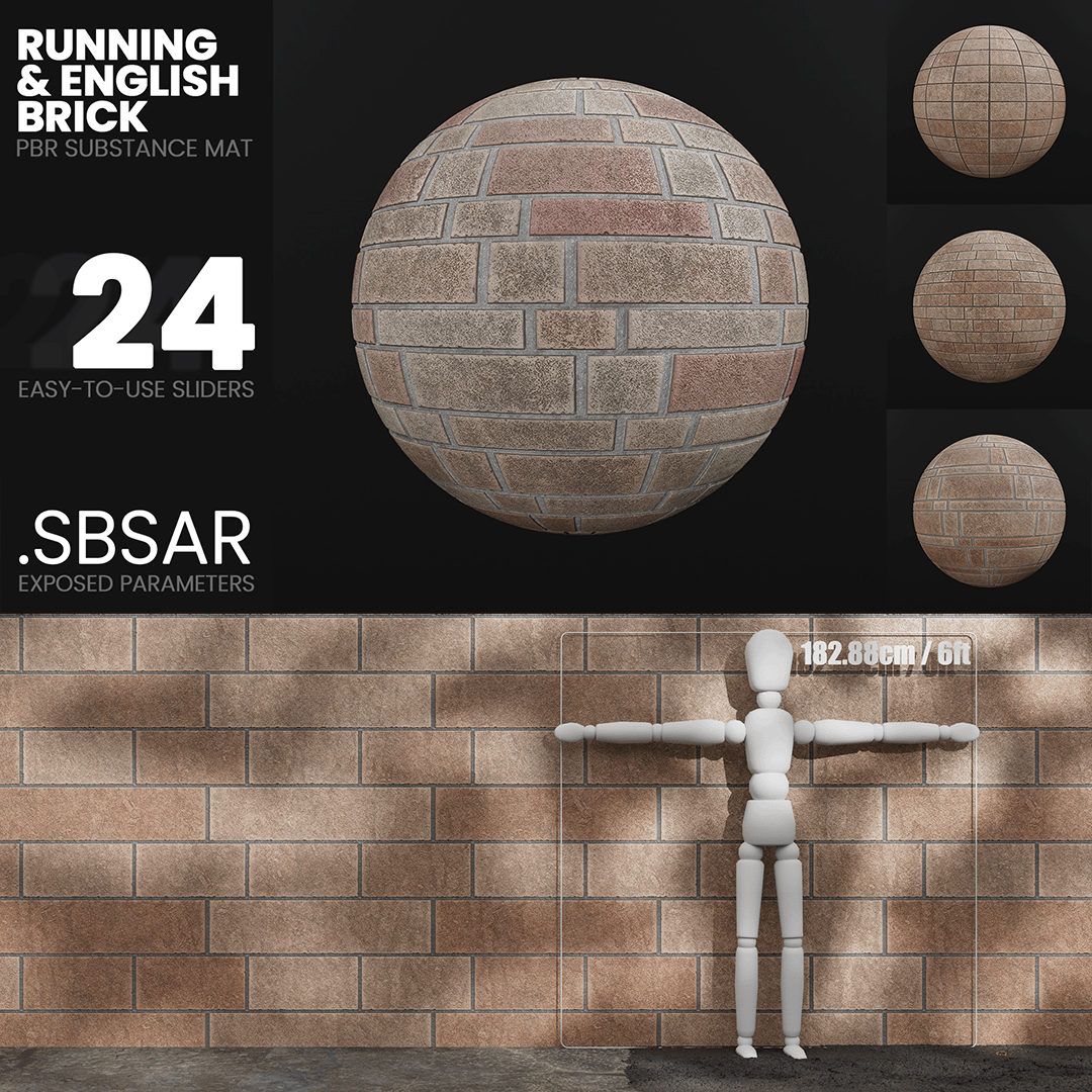 Substance Material - Running and English Brick