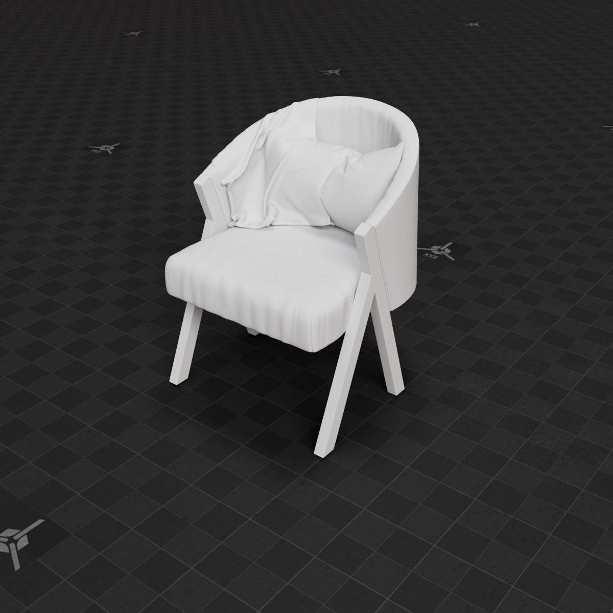 Base Mesh - Archviz - Chair 02