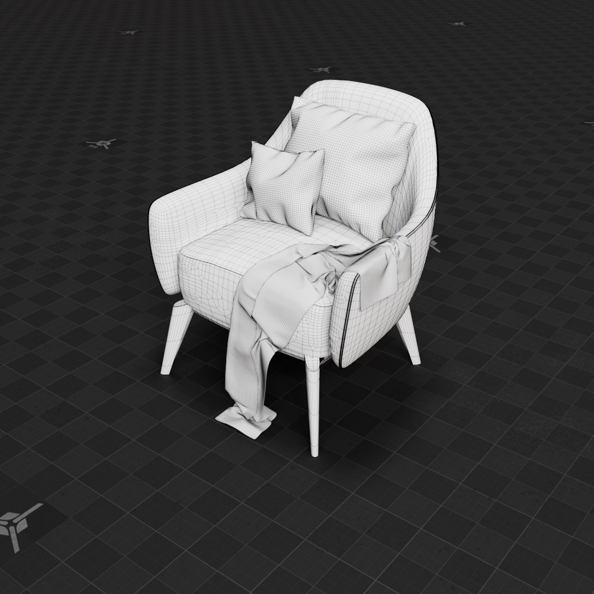 Base Mesh - Archviz - Chair 03