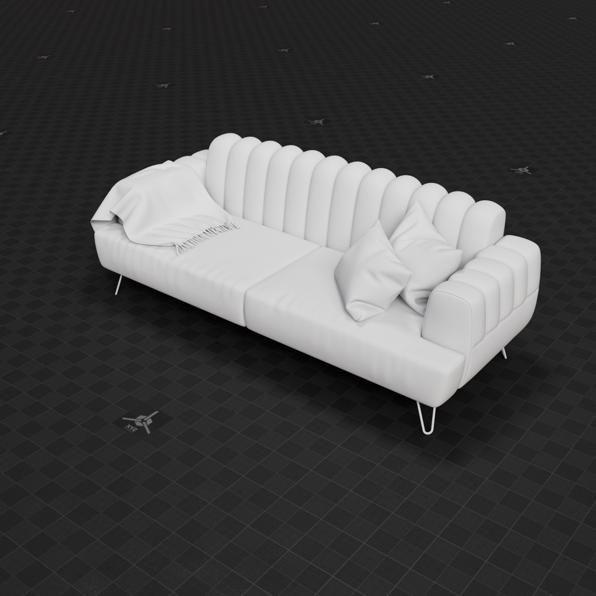 Base Mesh - Archviz - Sofa 01