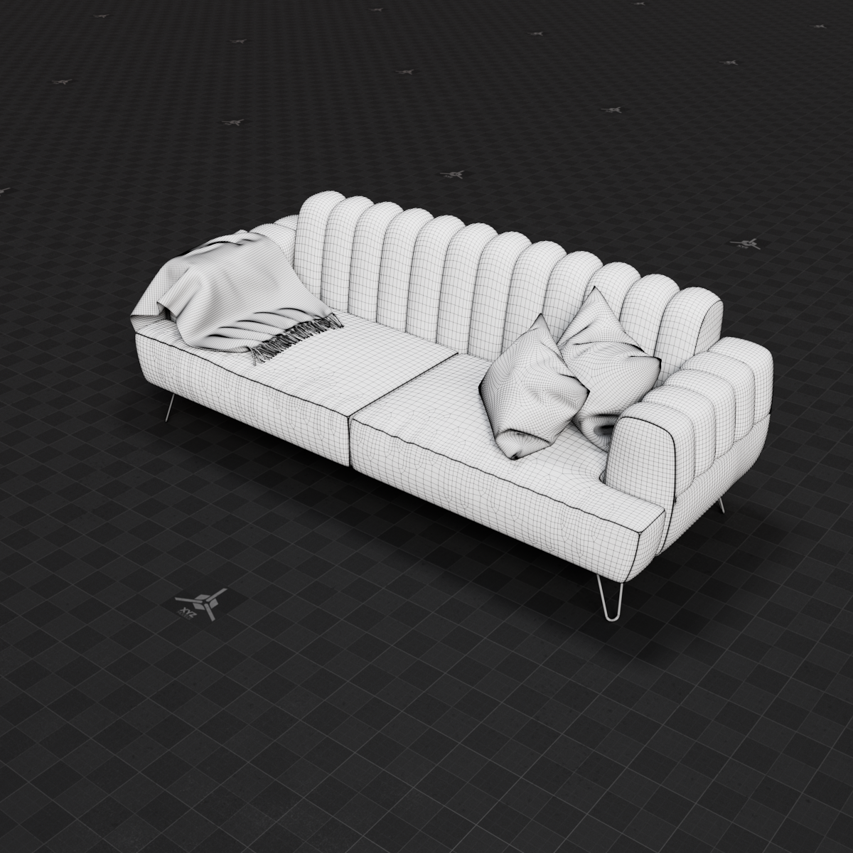 Base Mesh - Archviz - Sofa 01