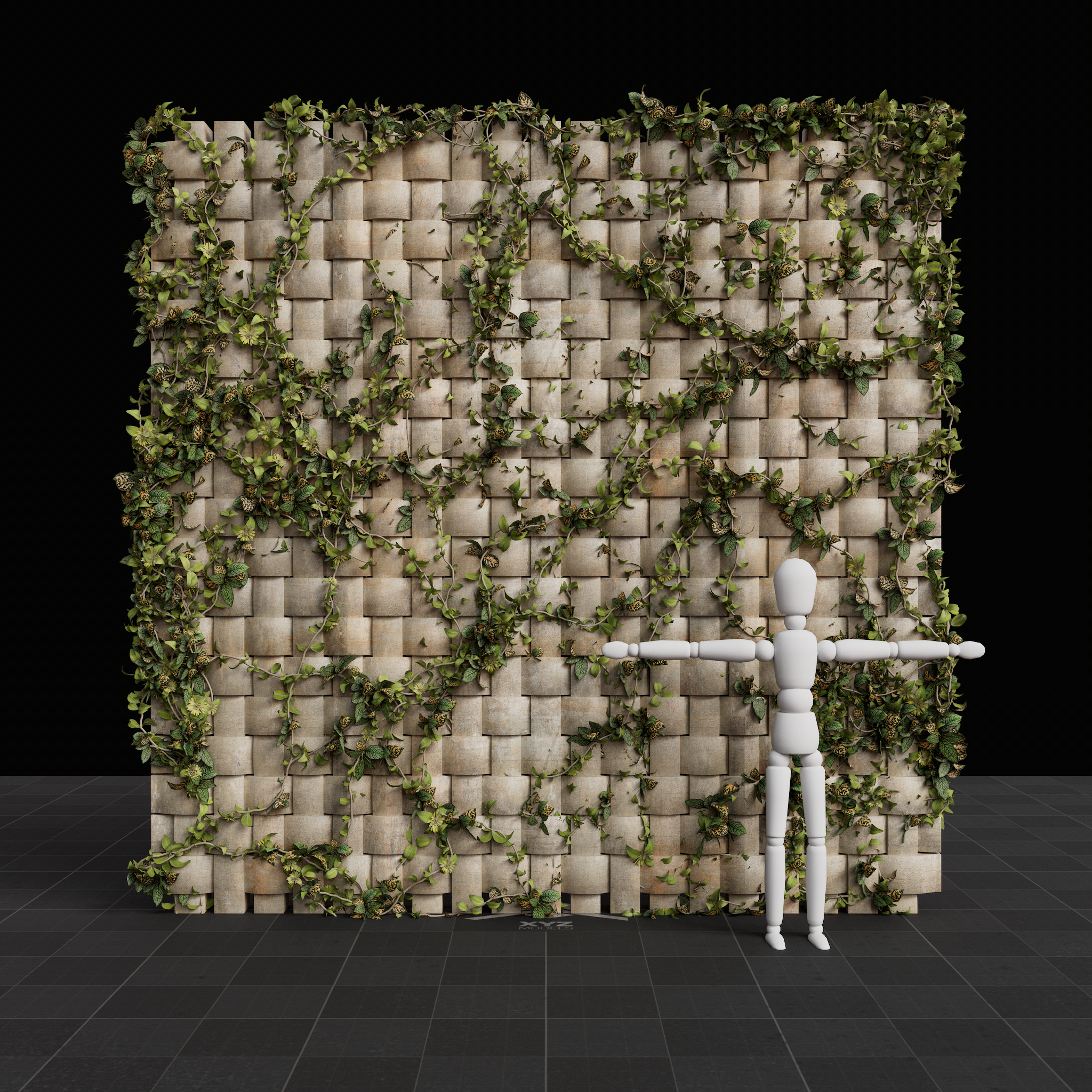 Brutalist Ivy Wall 03