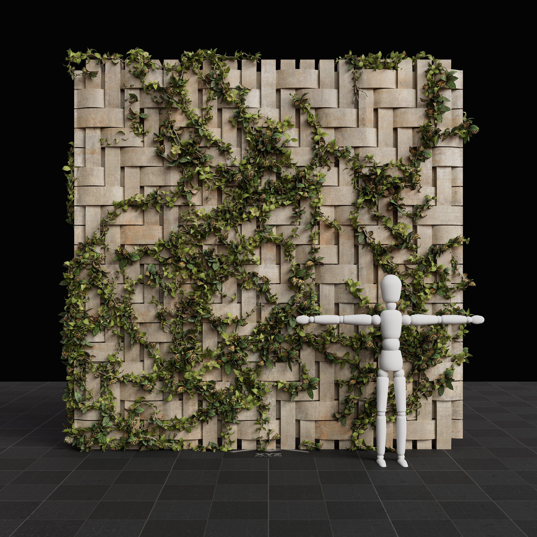 Brutalist Ivy Wall 04