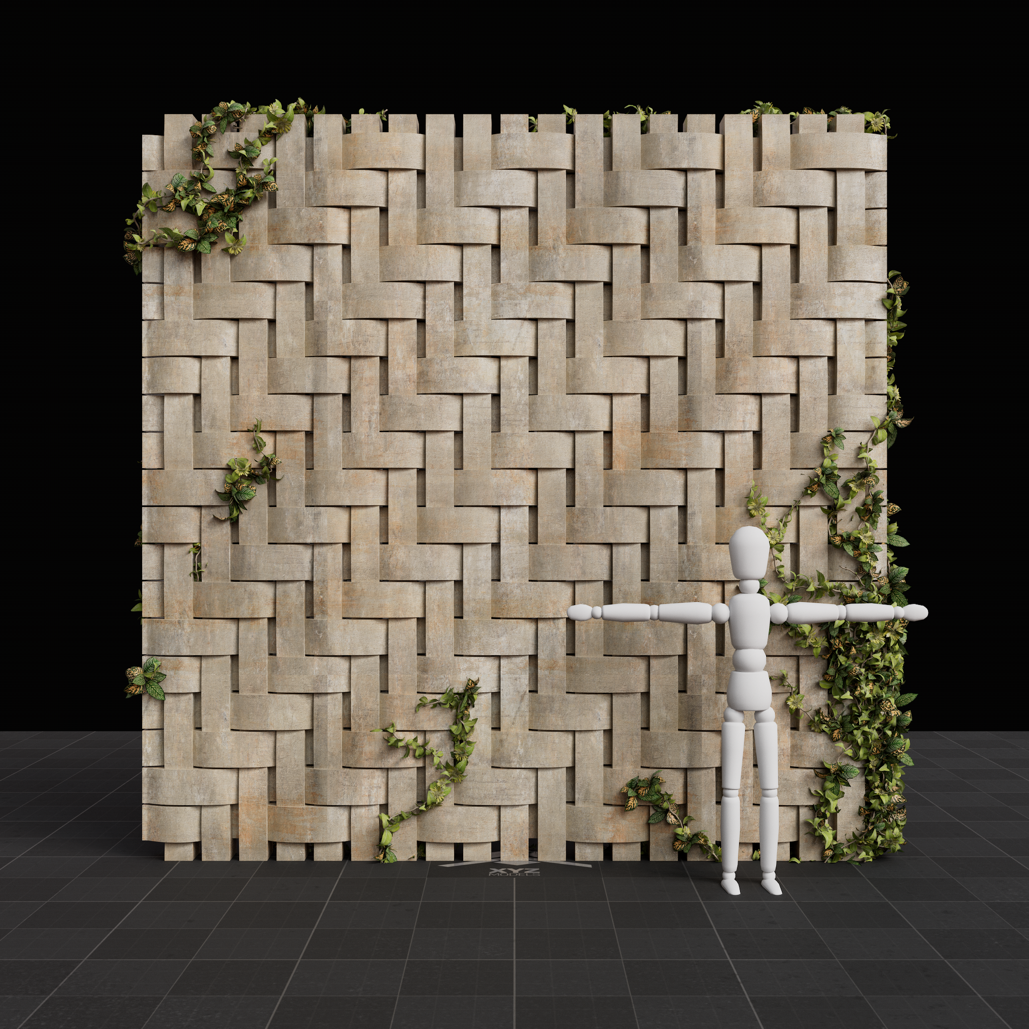 Brutalist Ivy Wall 04