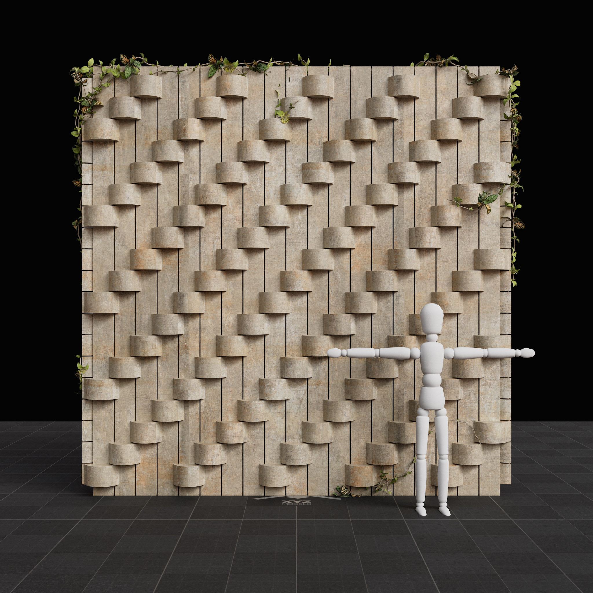 Brutalist Ivy Wall 05