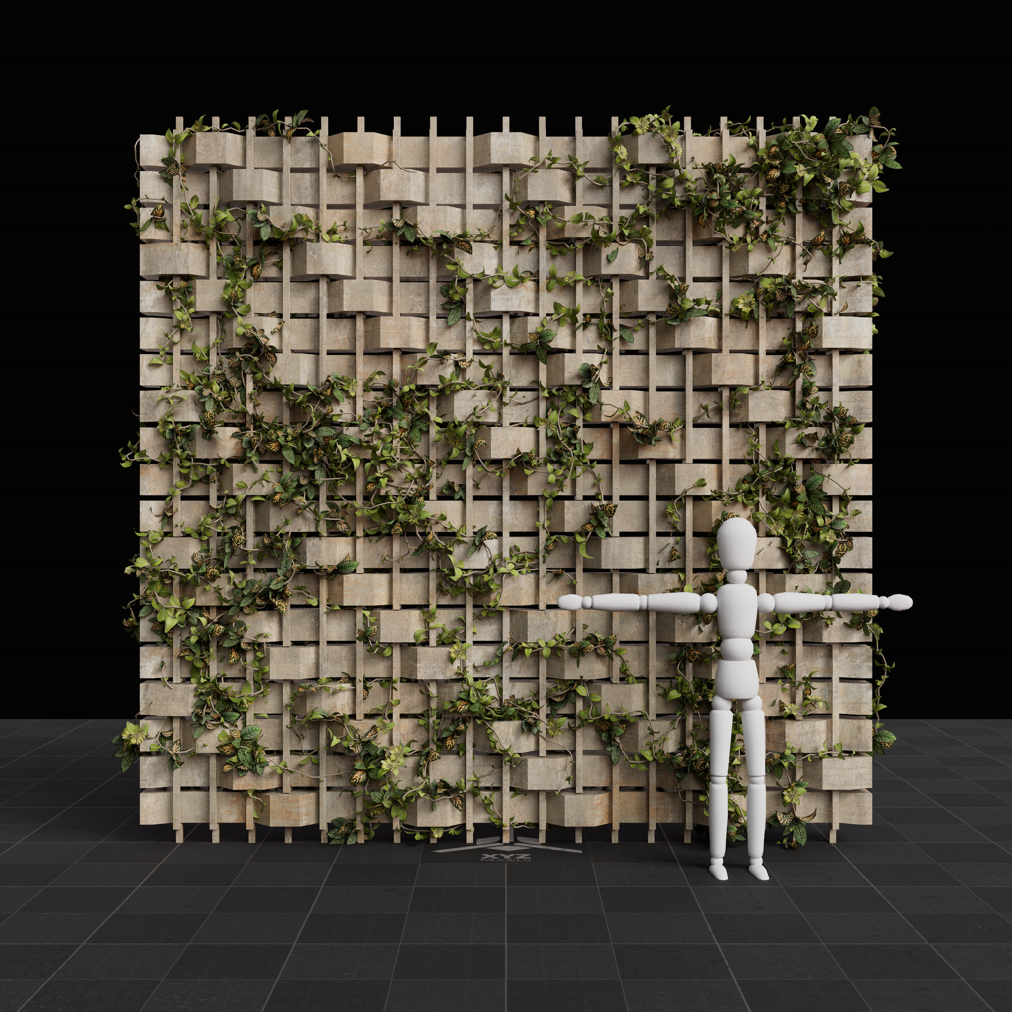 Brutalist Ivy Wall 09