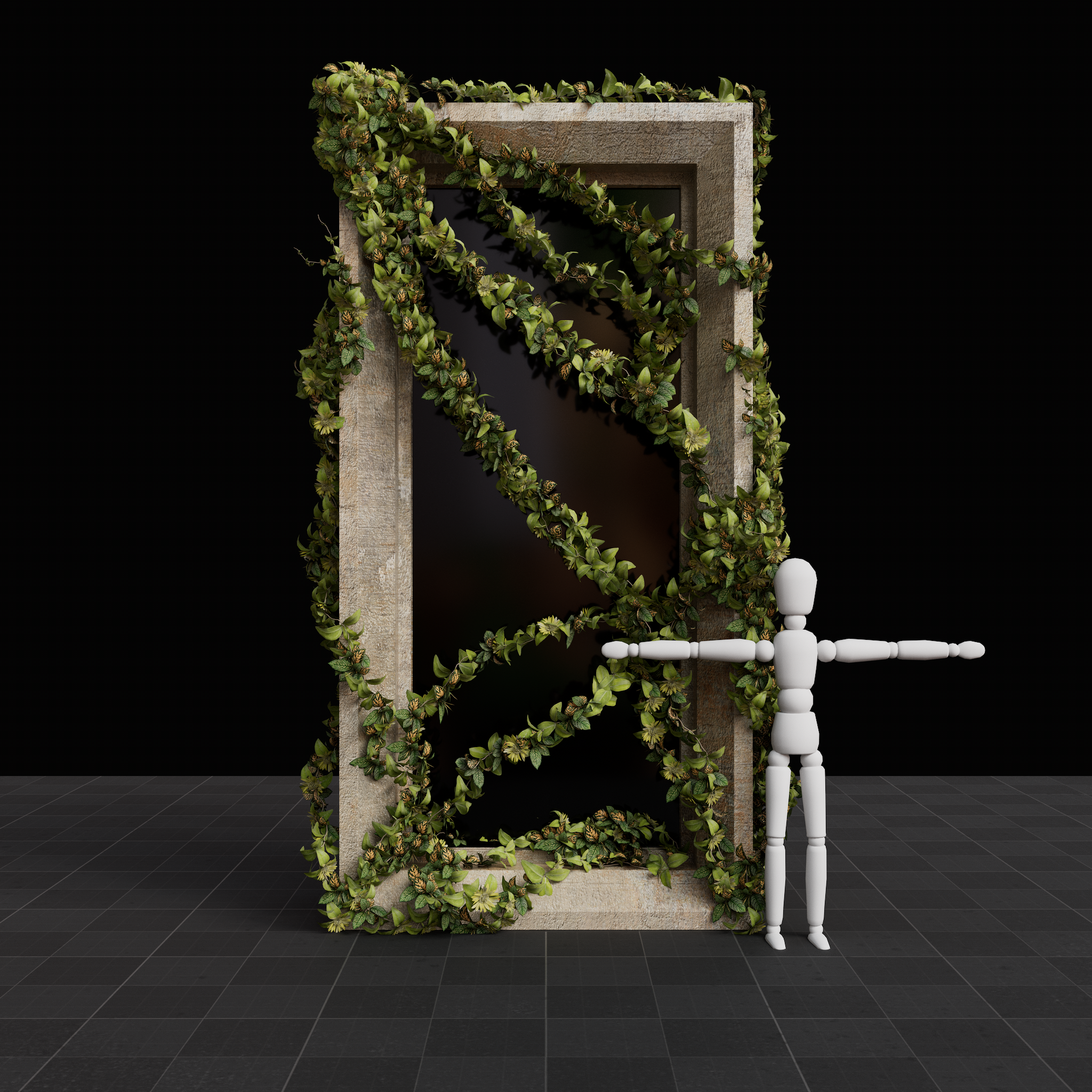 Brutalist Ivy Window 01