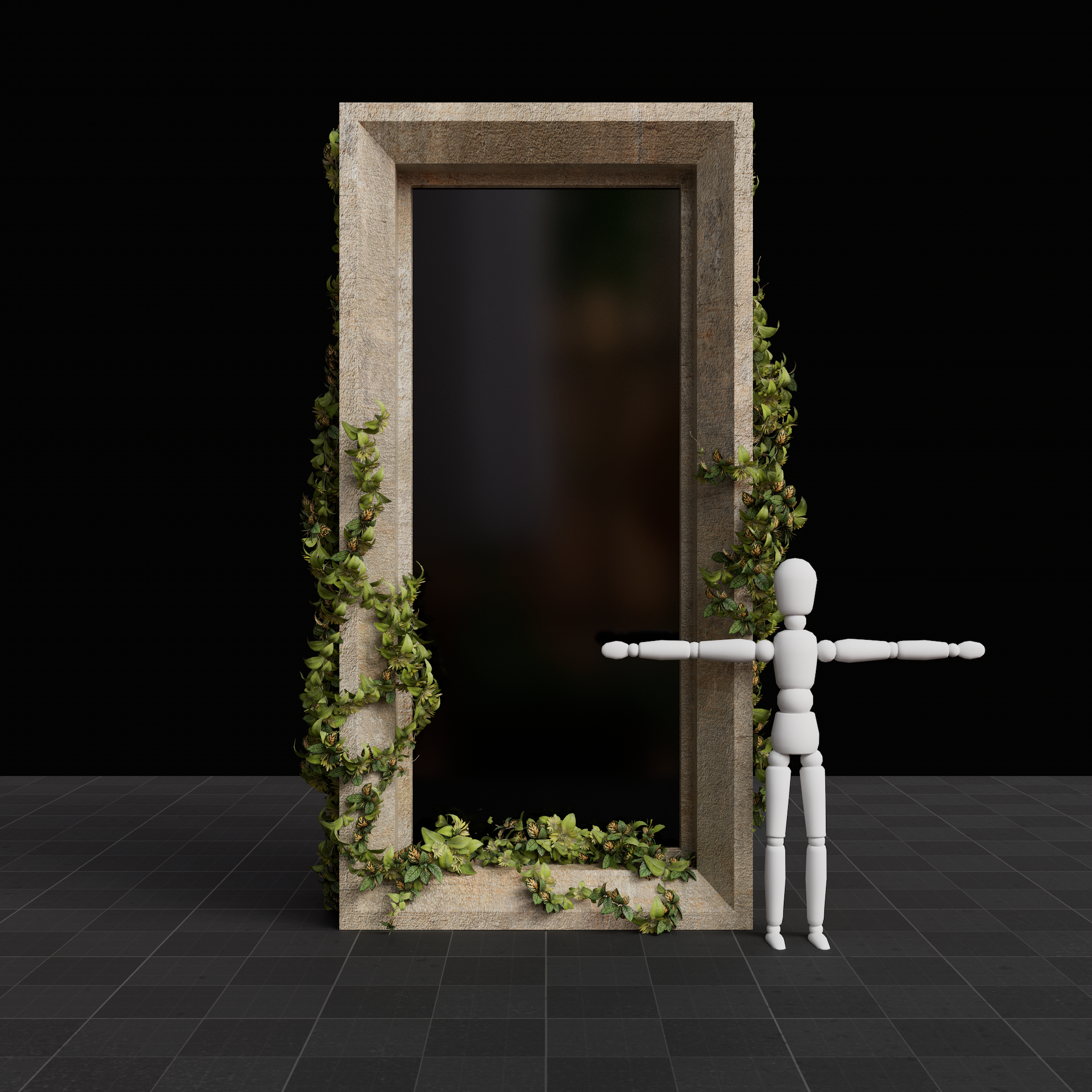 Brutalist Ivy Window 01