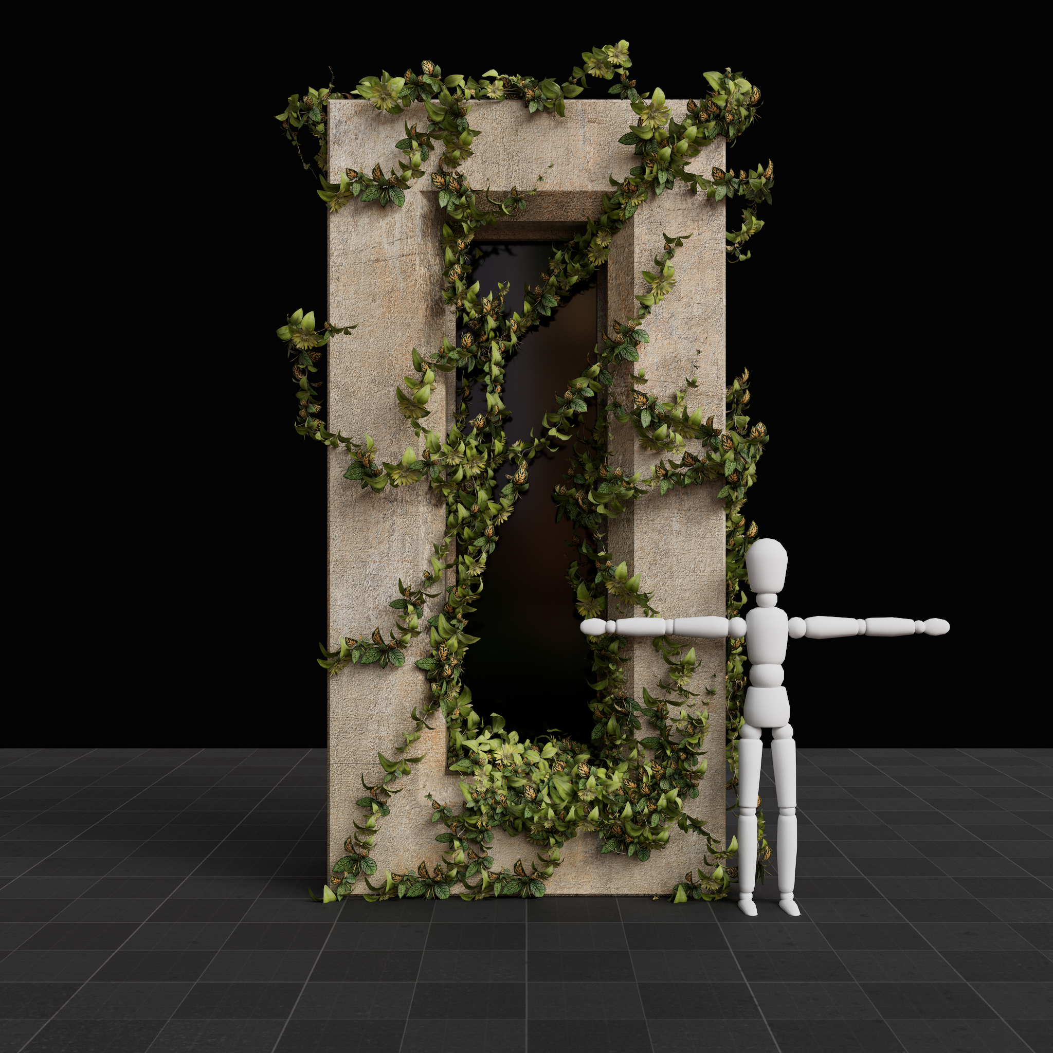 Brutalist Ivy Window 02