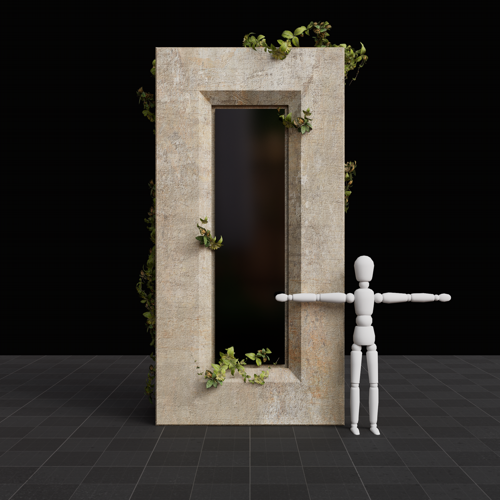 Brutalist Ivy Window 02