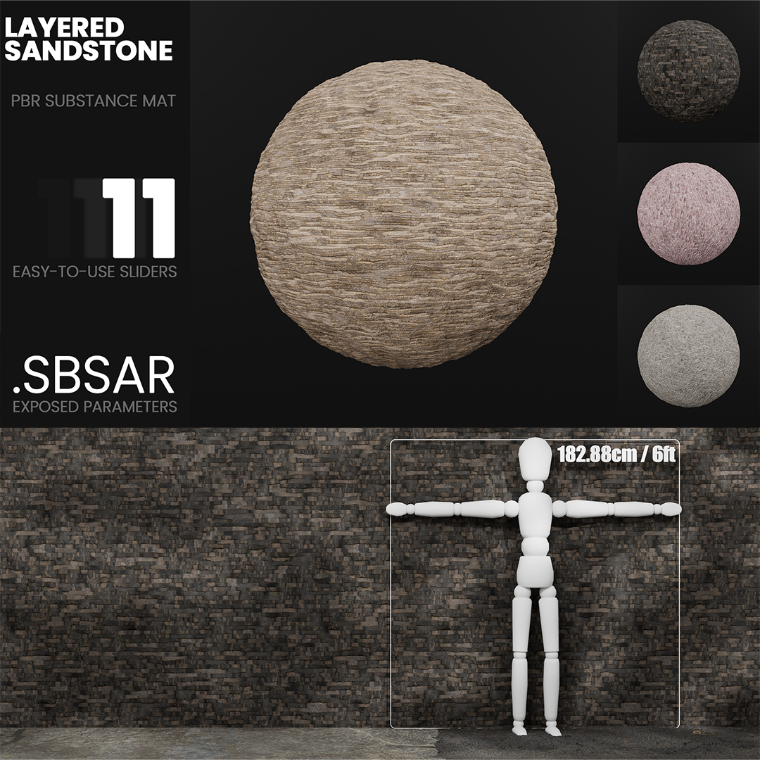 Substance Material - Layered Sandstone