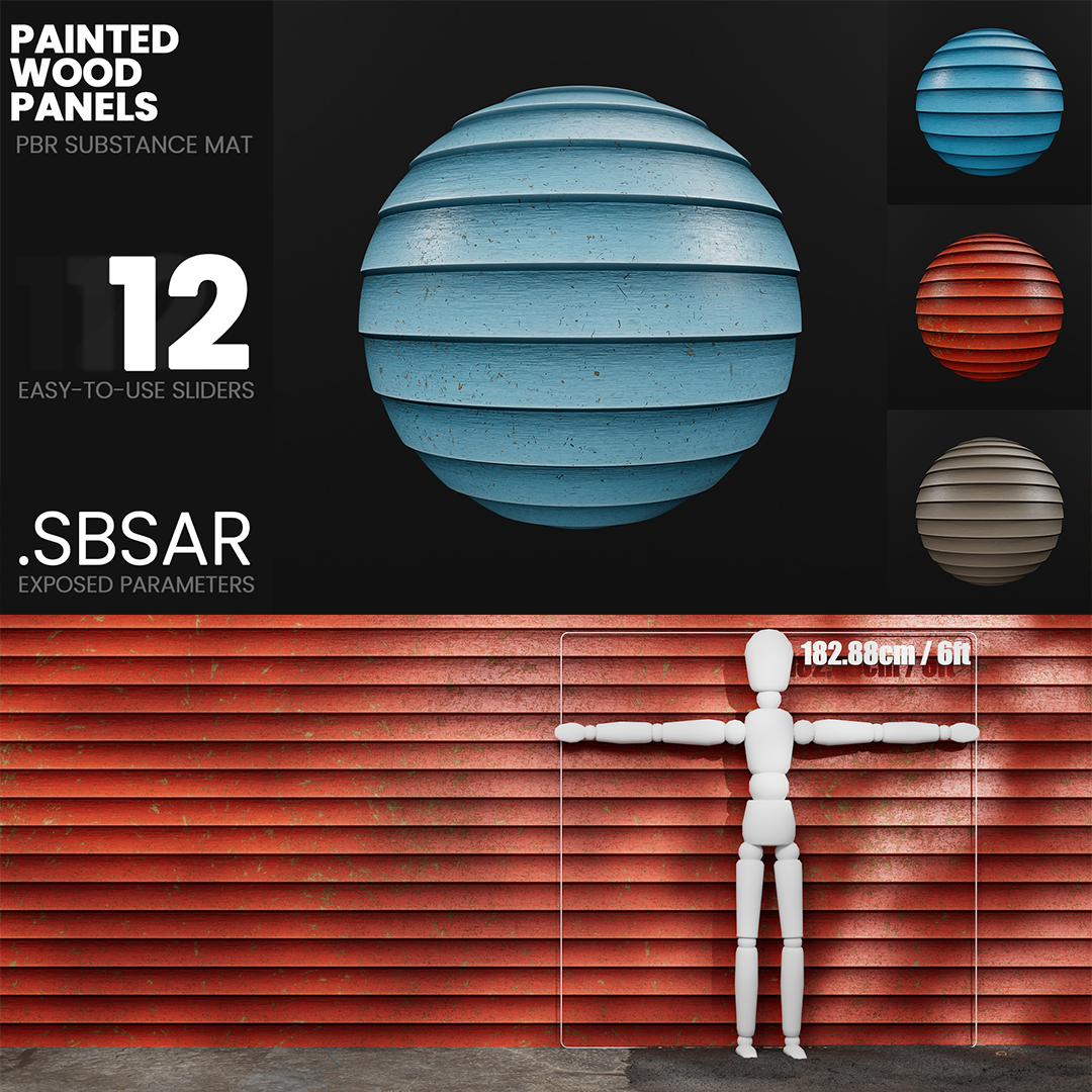 Substance Material - Painted Wood Panels